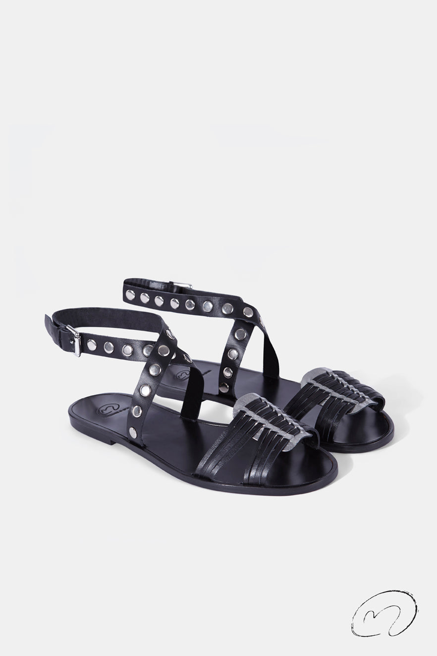BLACK CLAY SANDAL