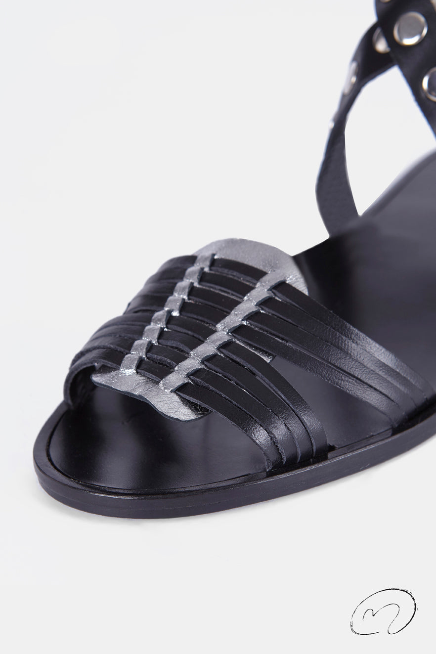 BLACK CLAY SANDAL