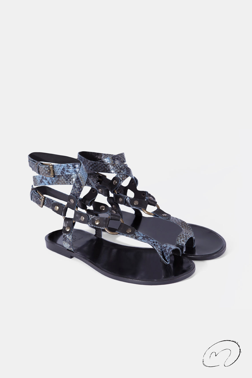 BLUE SNAKE SLAVE SANDAL