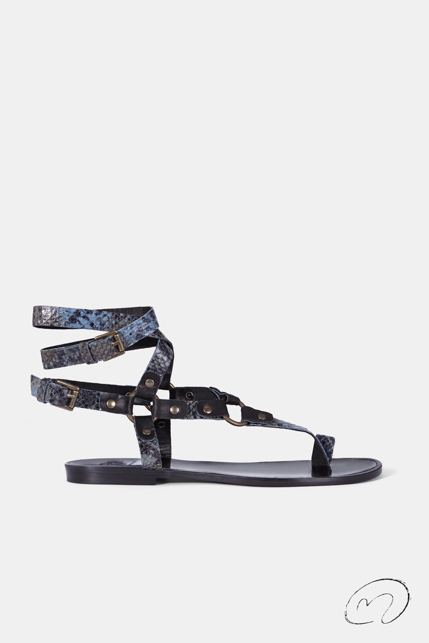 BLUE SNAKE SLAVE SANDAL