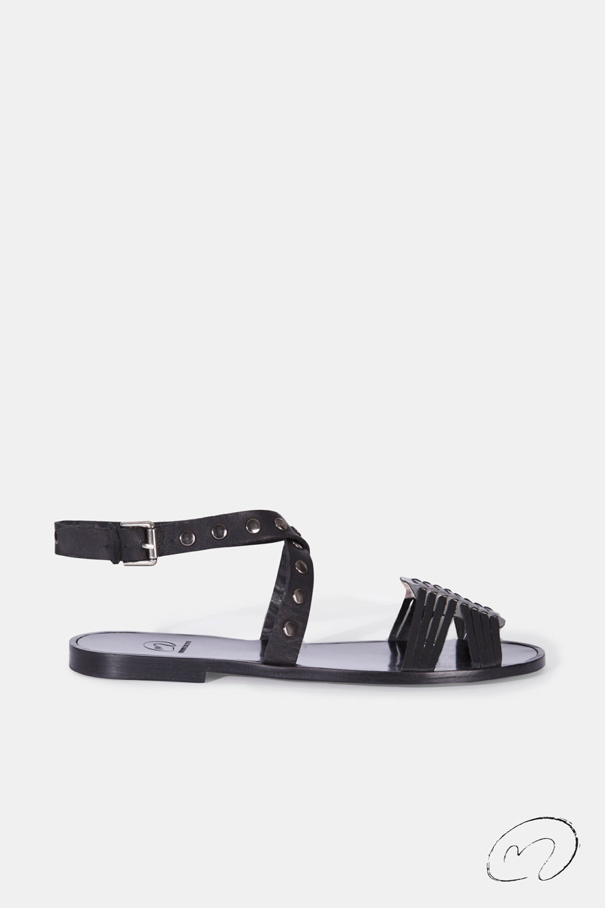 BLACK CLAY SANDAL