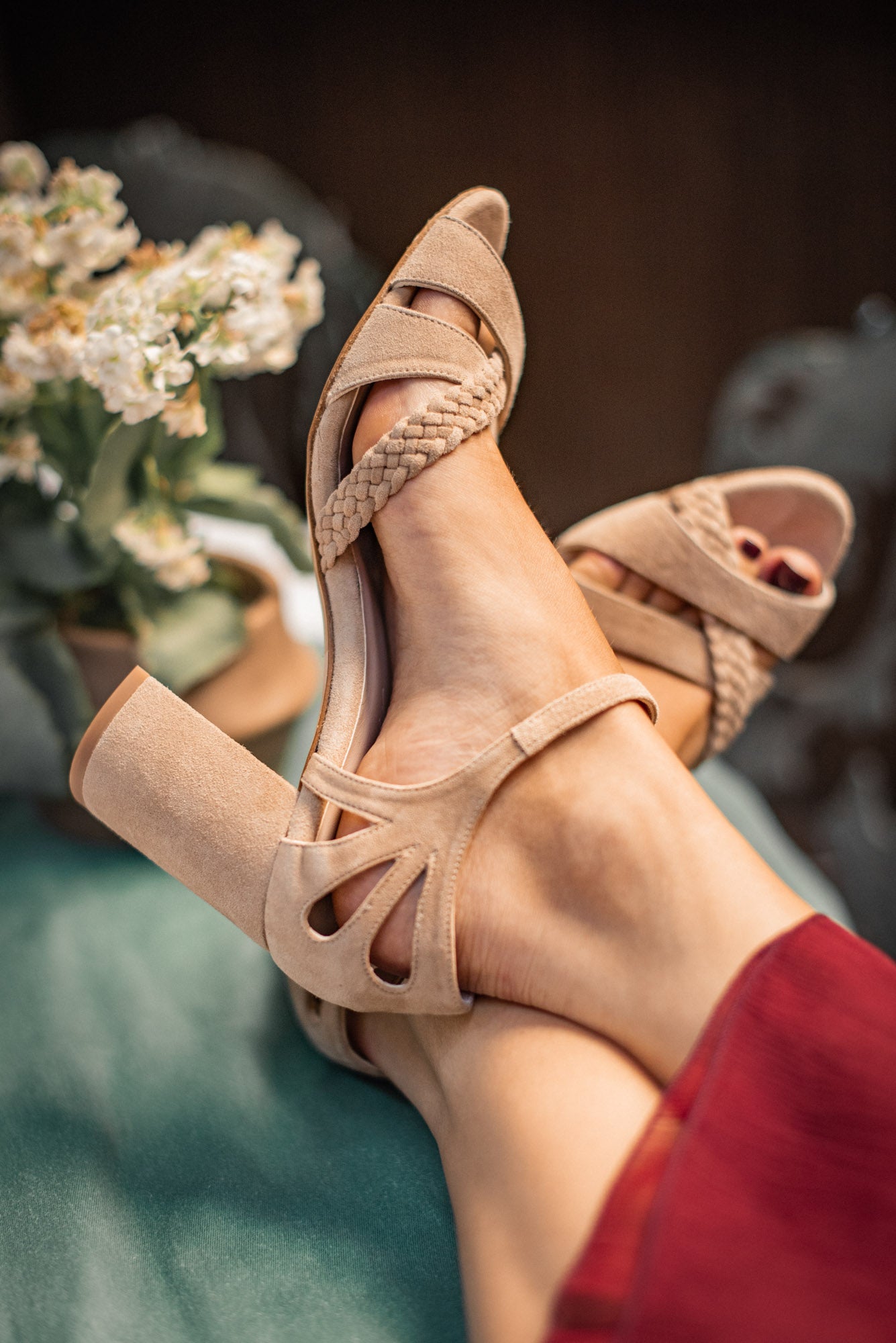INMA TAUPE SANDAL 7.5CM