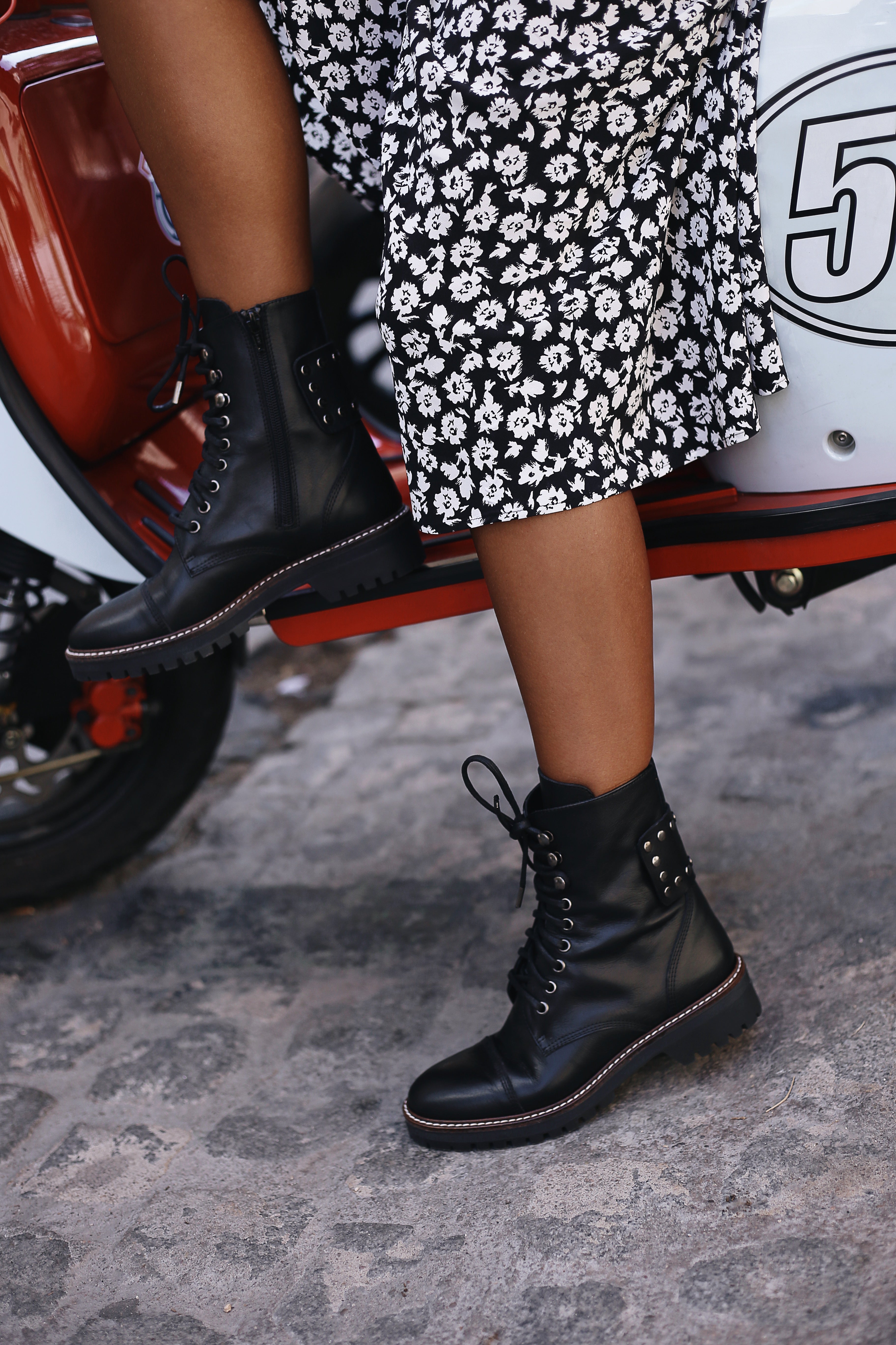 MILITY BOOTS BLACK 3.5CM
