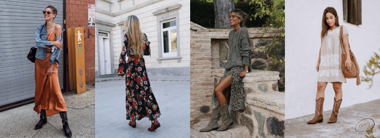 Here's how to wear the coolest dress and boots looks