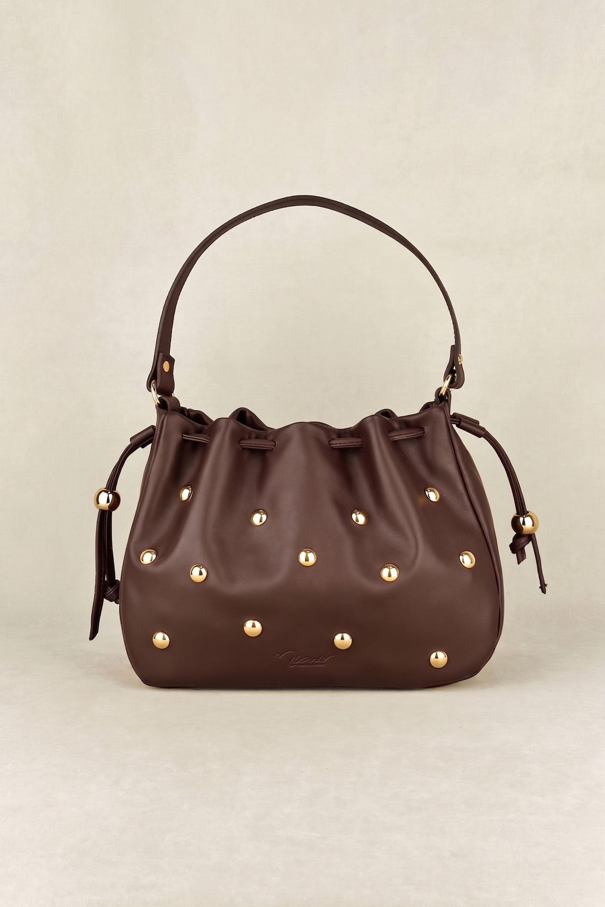 BURGUNDY STUDDED BAG