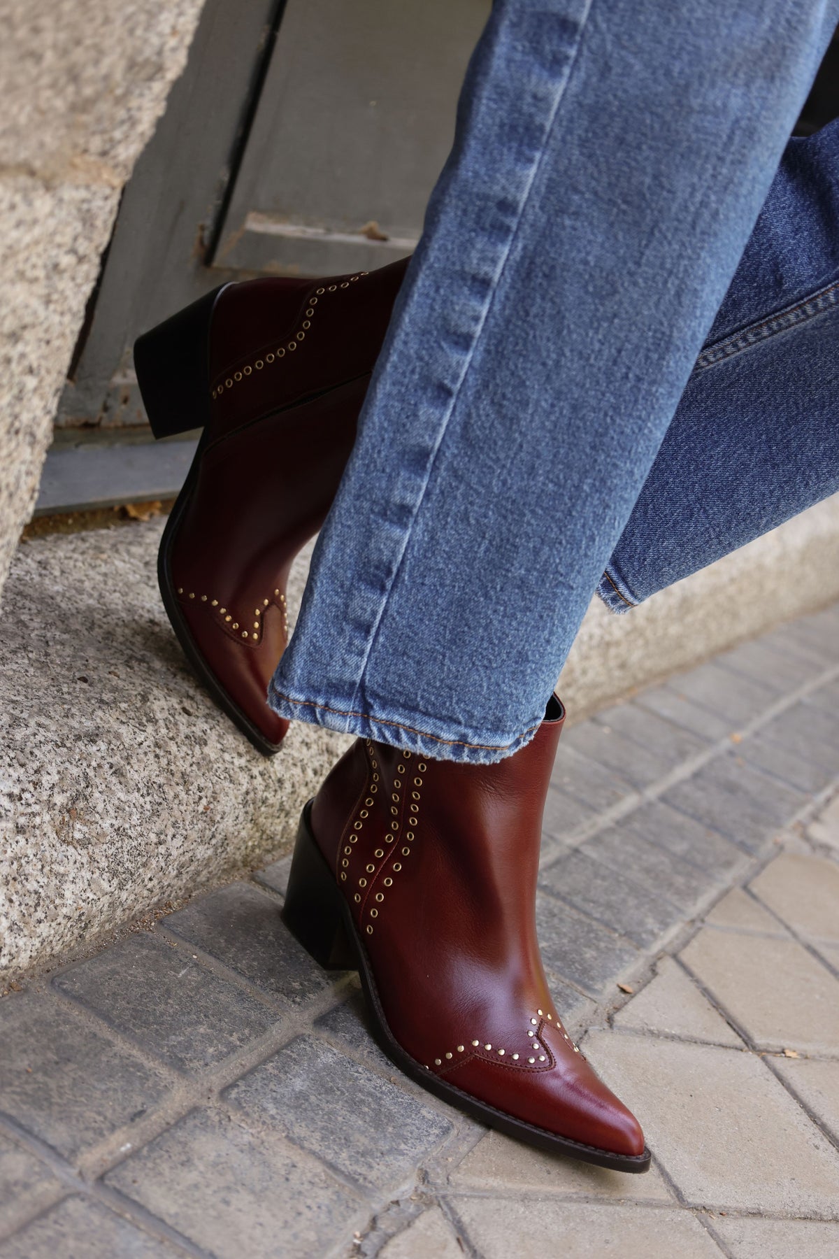 BOTIN JOANNA BURDEOS TACON 7CM