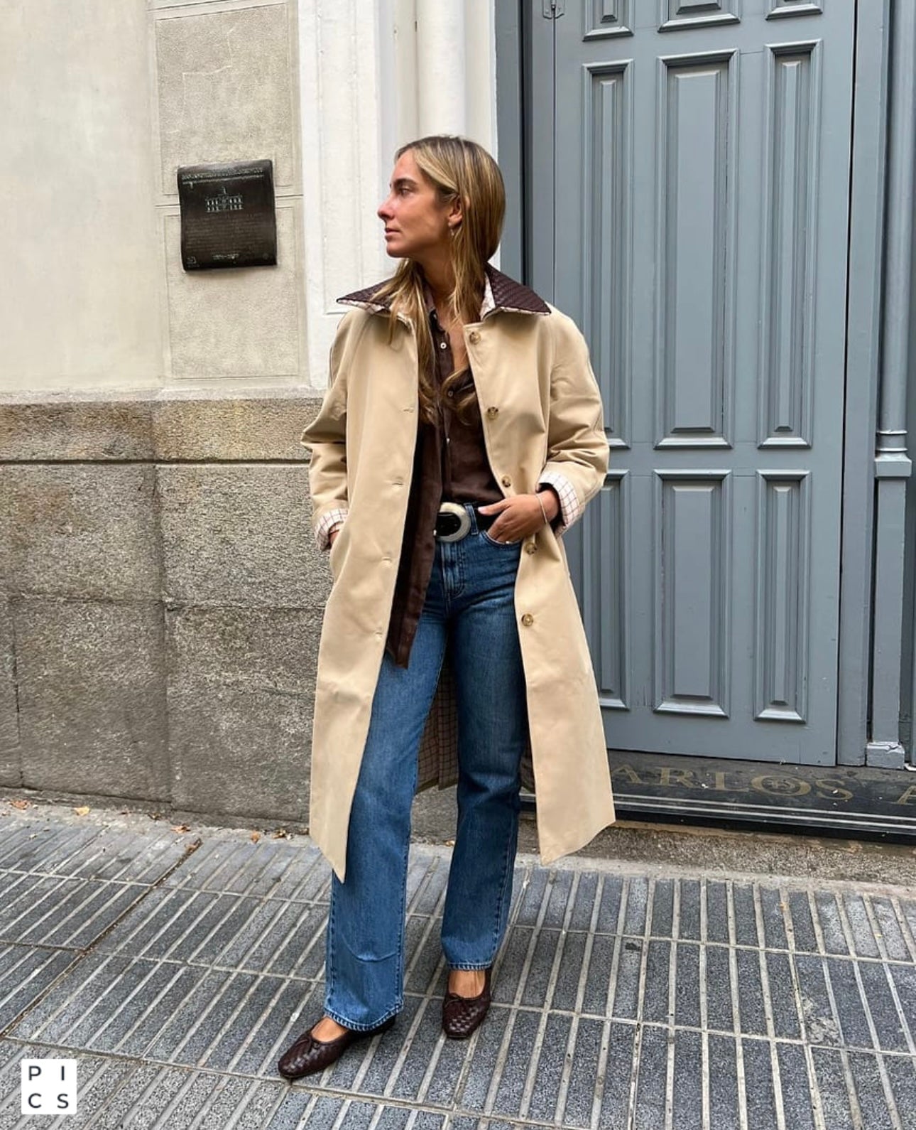 GABARDINA CAMEL CUELLO TRENZADO