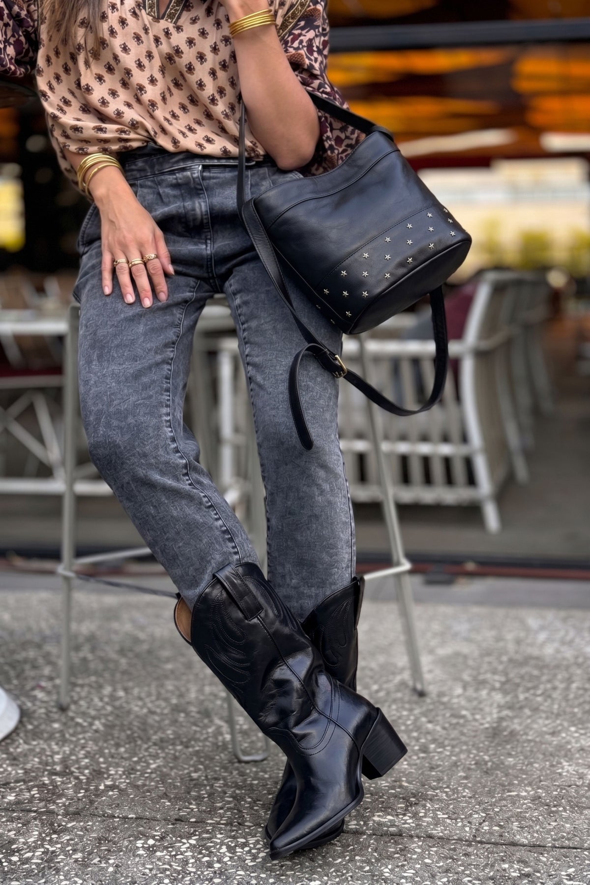 BOLSO MINI BUCKET NEGRO