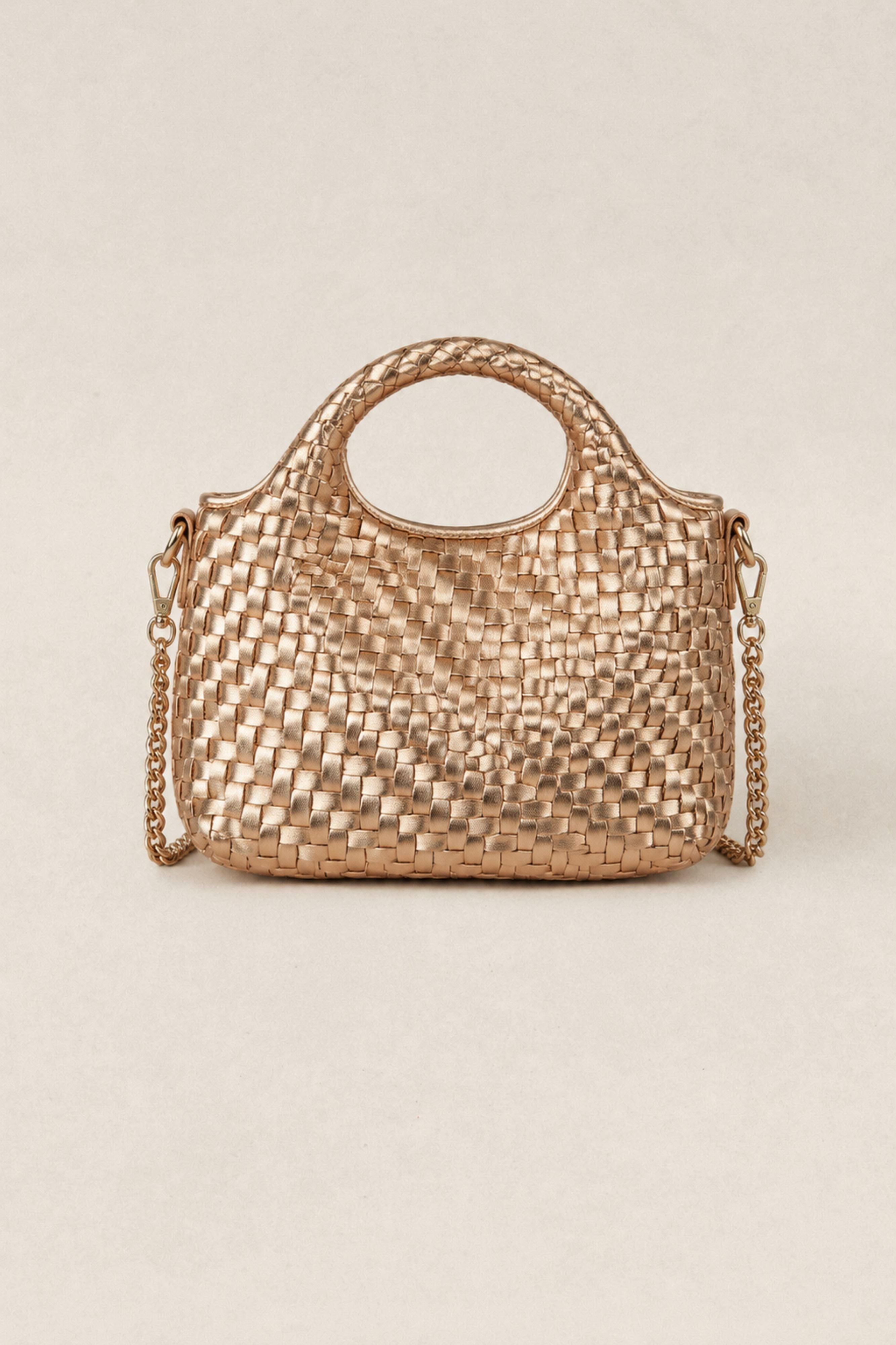 BOLSO RENÉ TRENZADO ORO