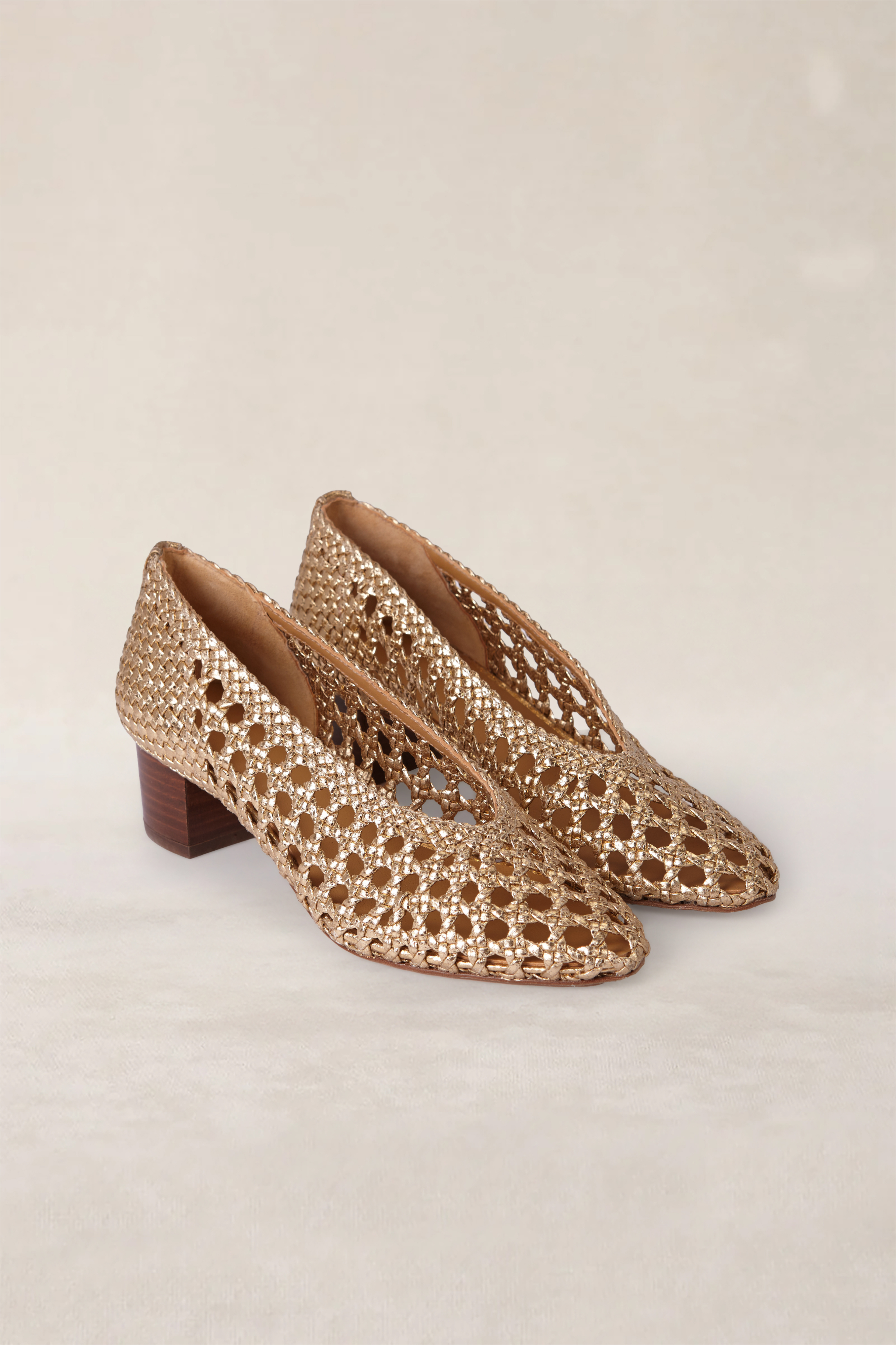 BRAIDED BALLERINA SOFIA GOLD 1CM