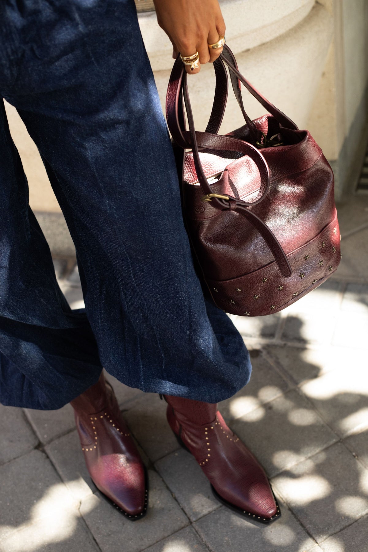 BOTIN VEGA TEJUS BURDEOS 5CM