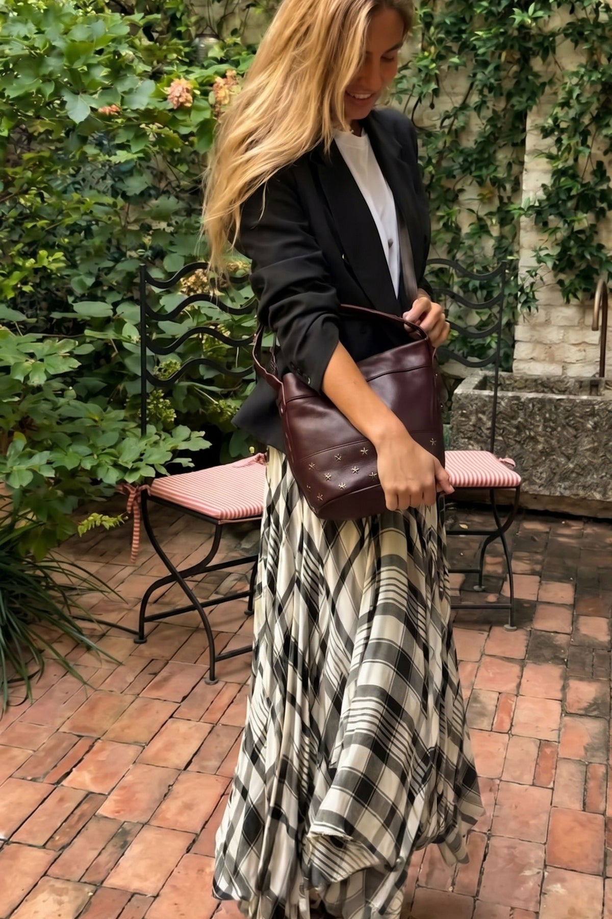 BOLSO BUCKET MINI BURDEOS