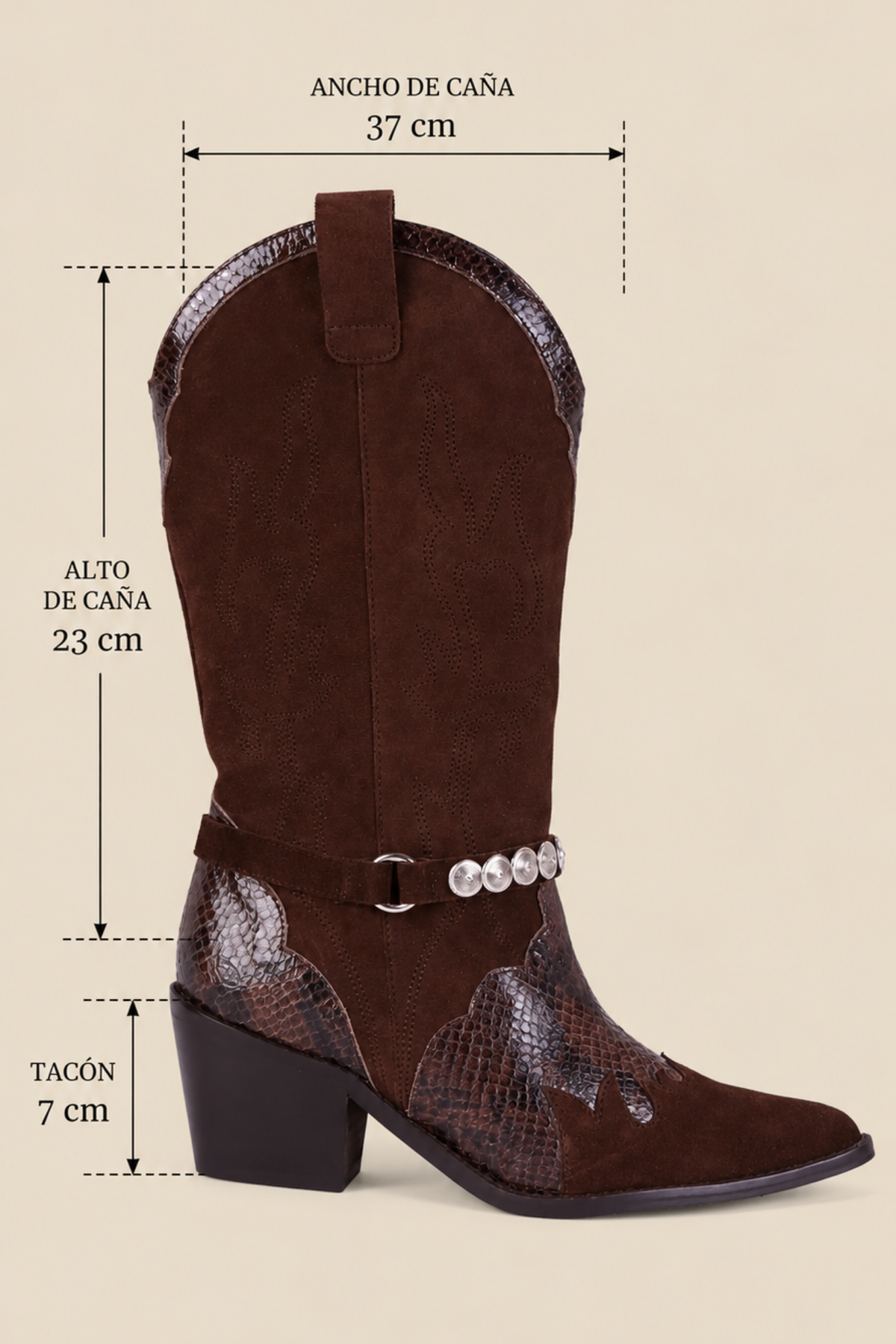 BOTA GAUCHA CHOCOLATE 7CM