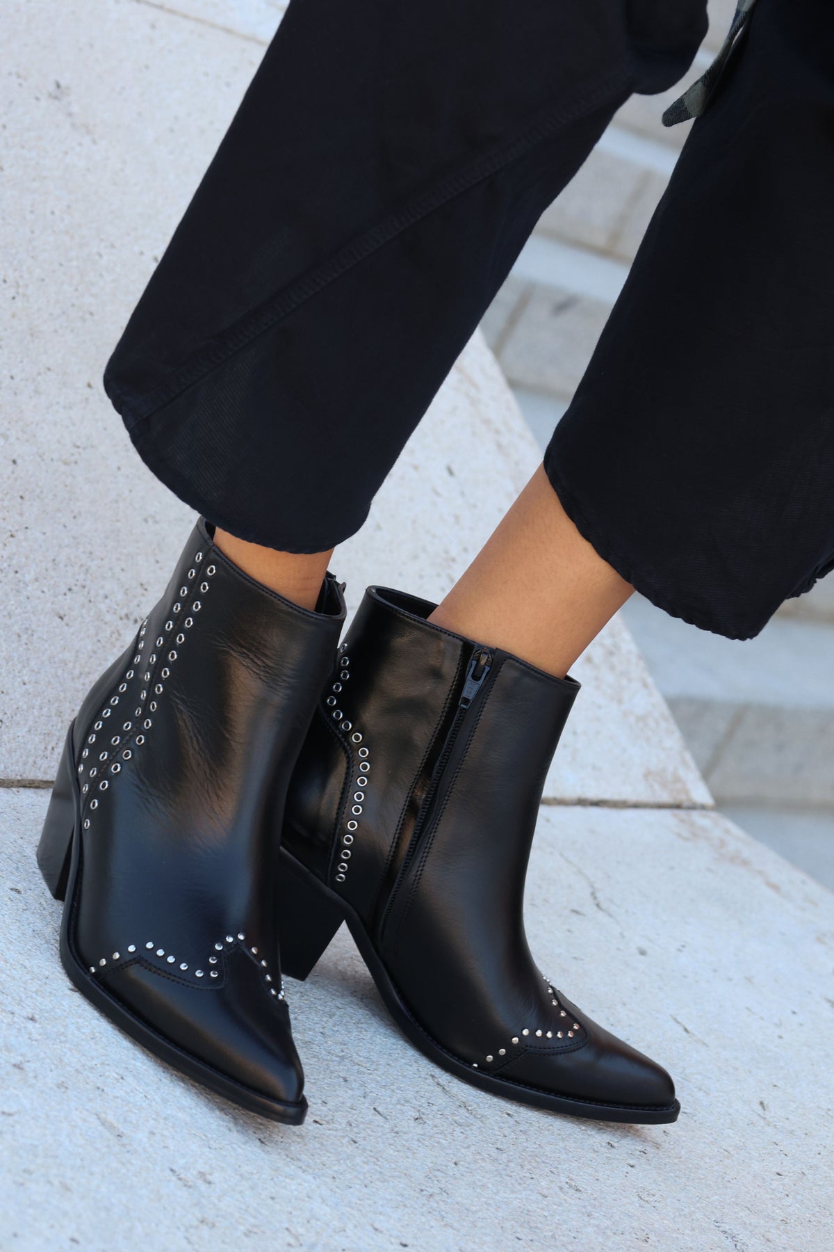 BOTIN JOANNA NEGRO TACON 7CM