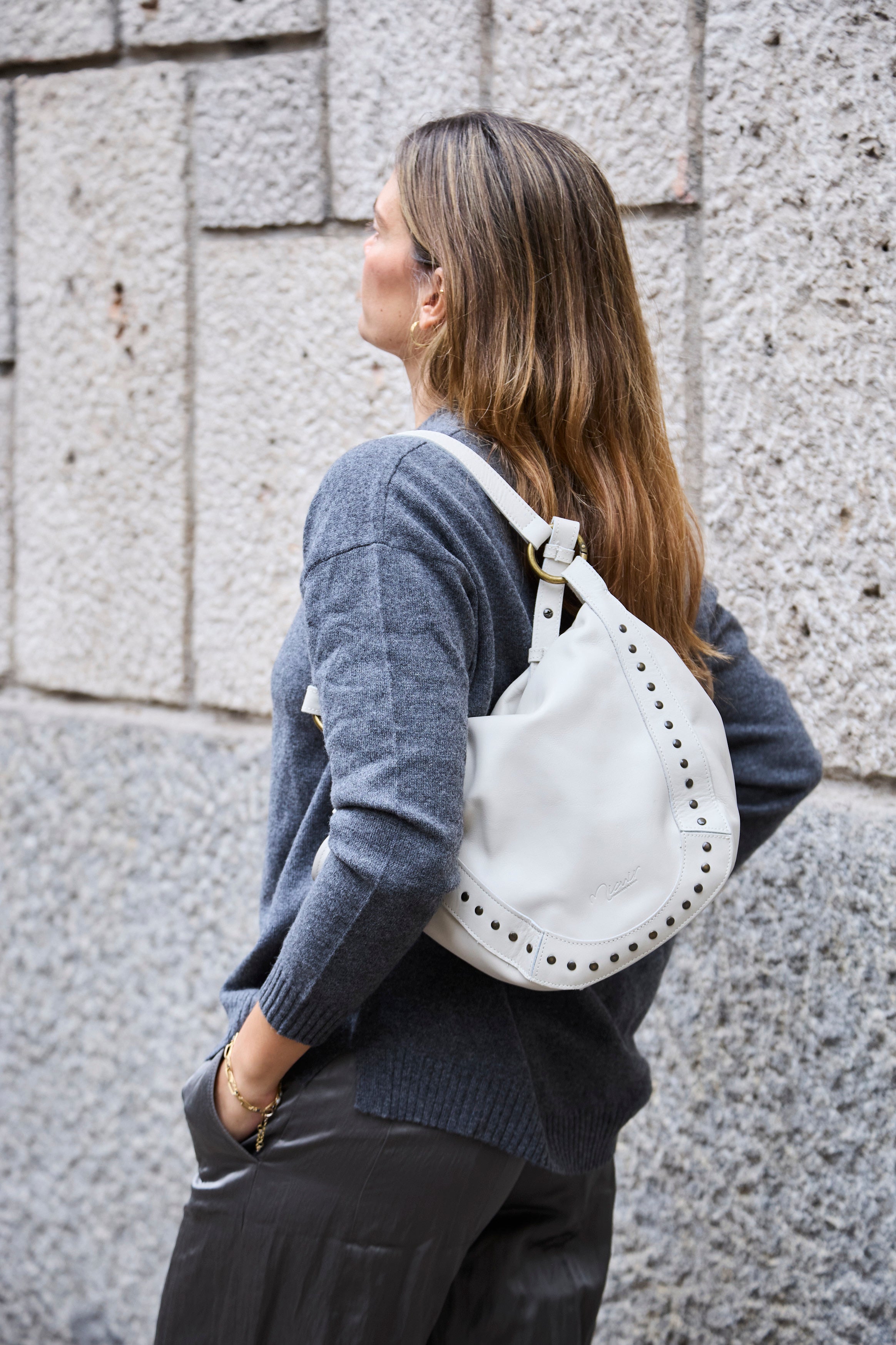 CREAM HOBO BAG