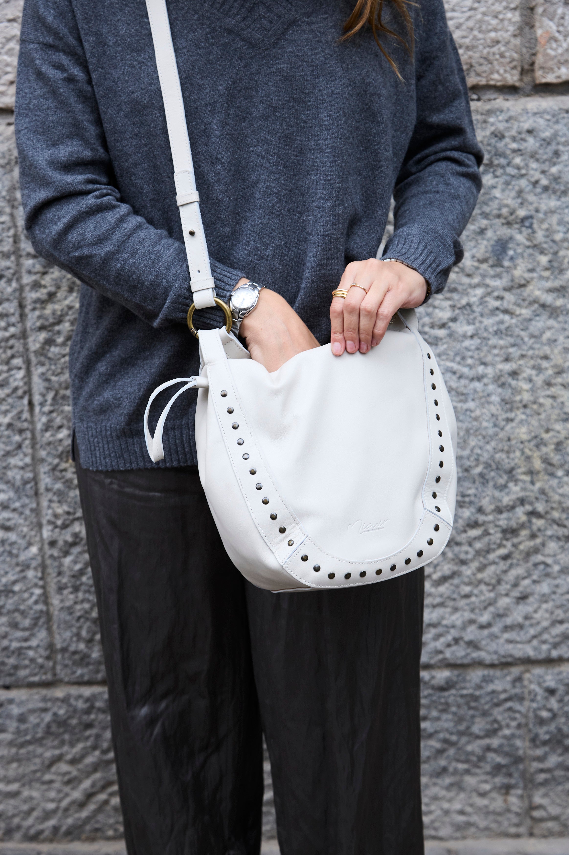 CREAM HOBO BAG