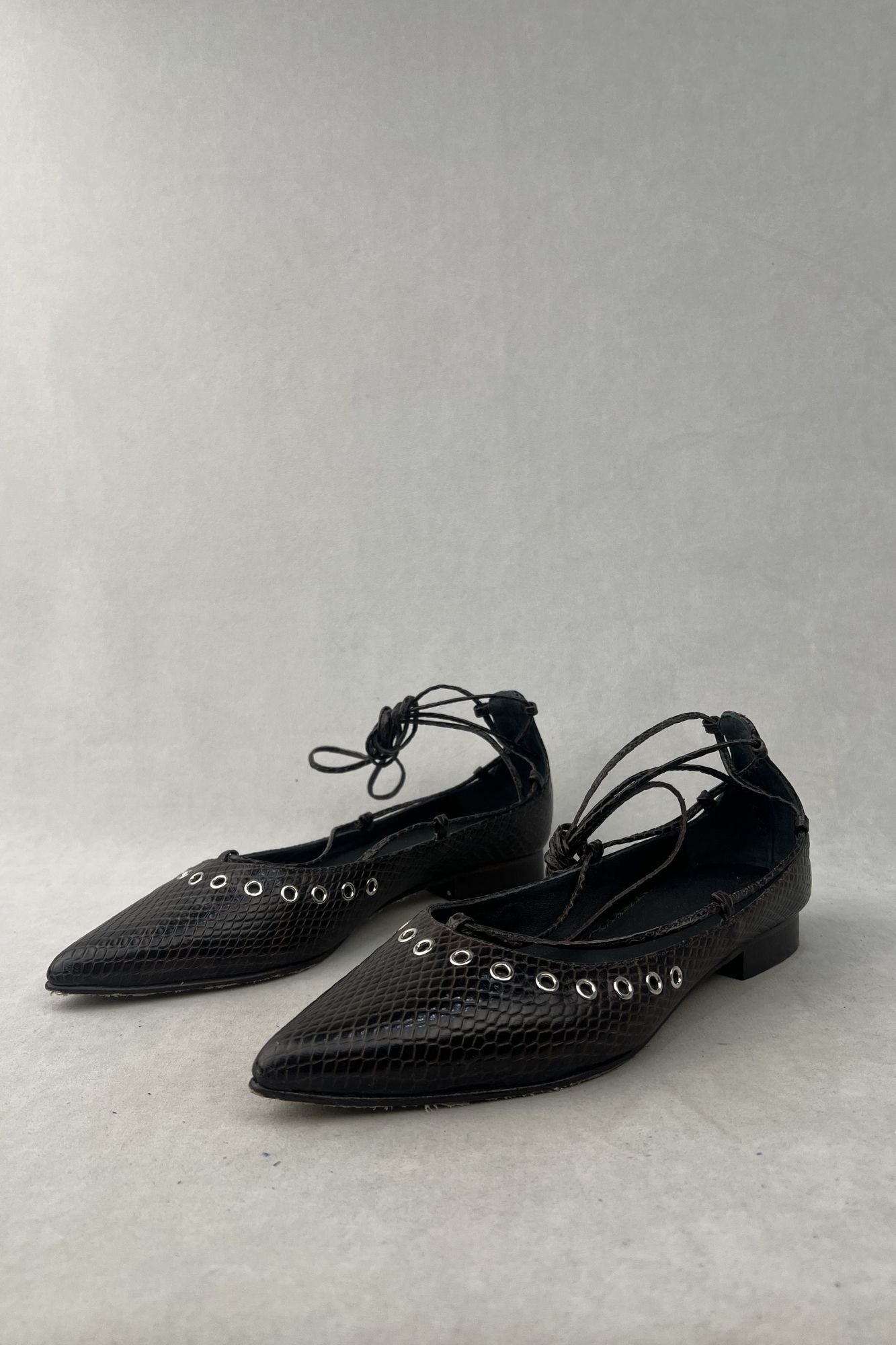 BAILARINA LACE UP MARRON