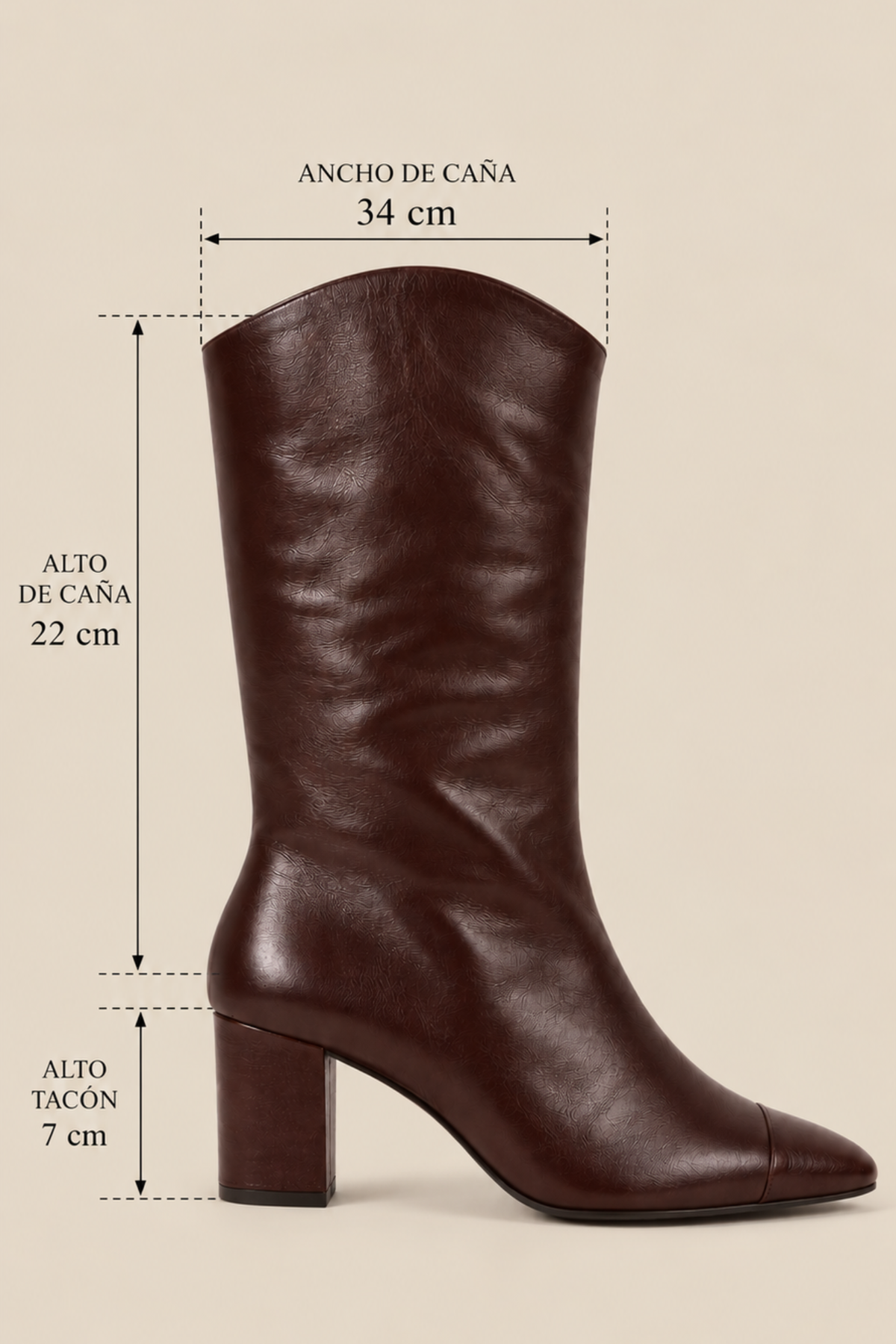 BOTTINES GIGI CHOCOLAT 6,5 CM