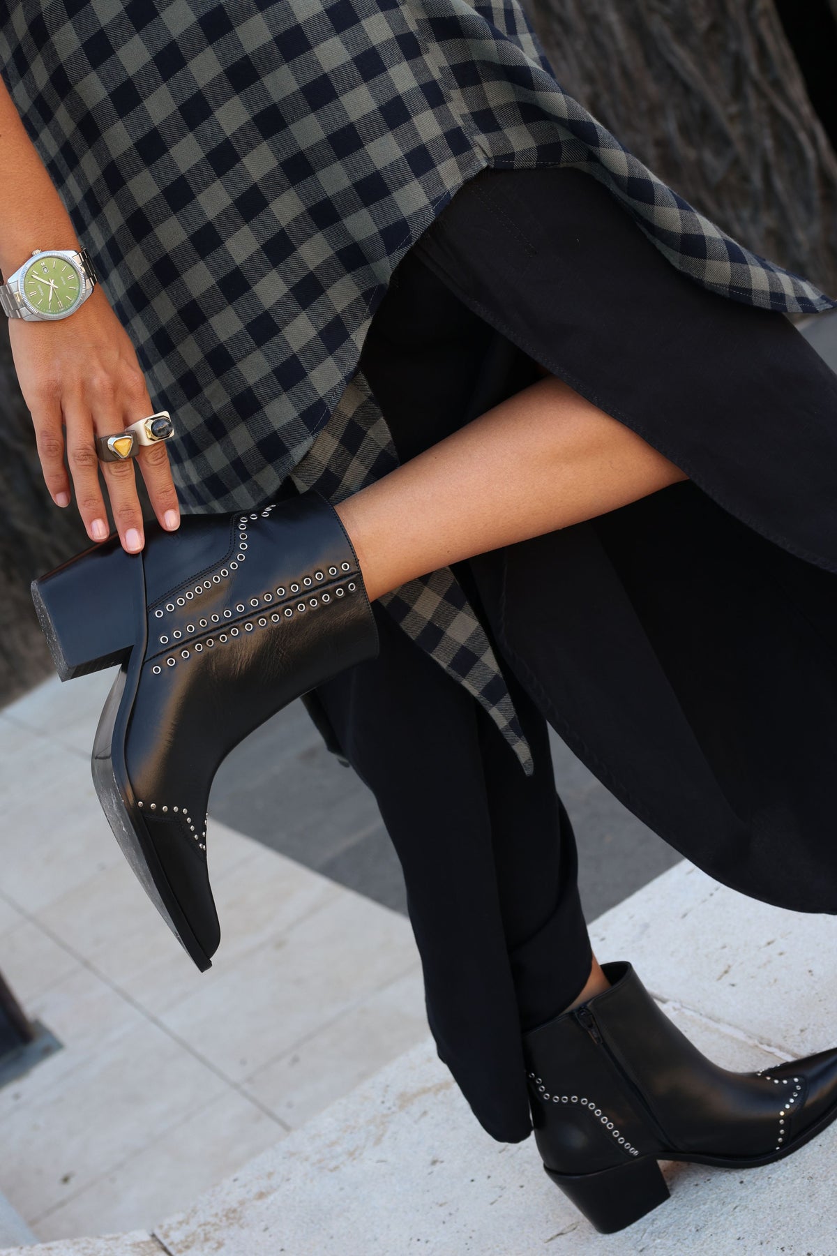 BOTIN JOANNA NEGRO TACON 7CM