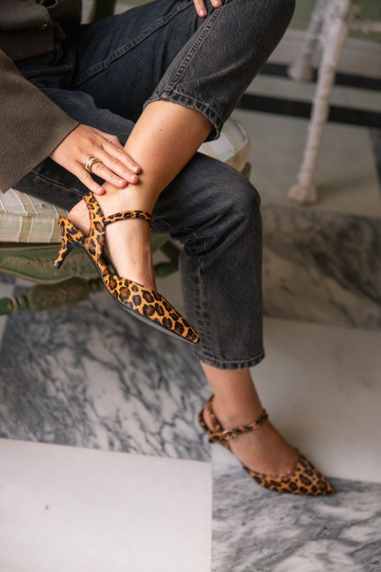 Zapatos animal print sin talon 