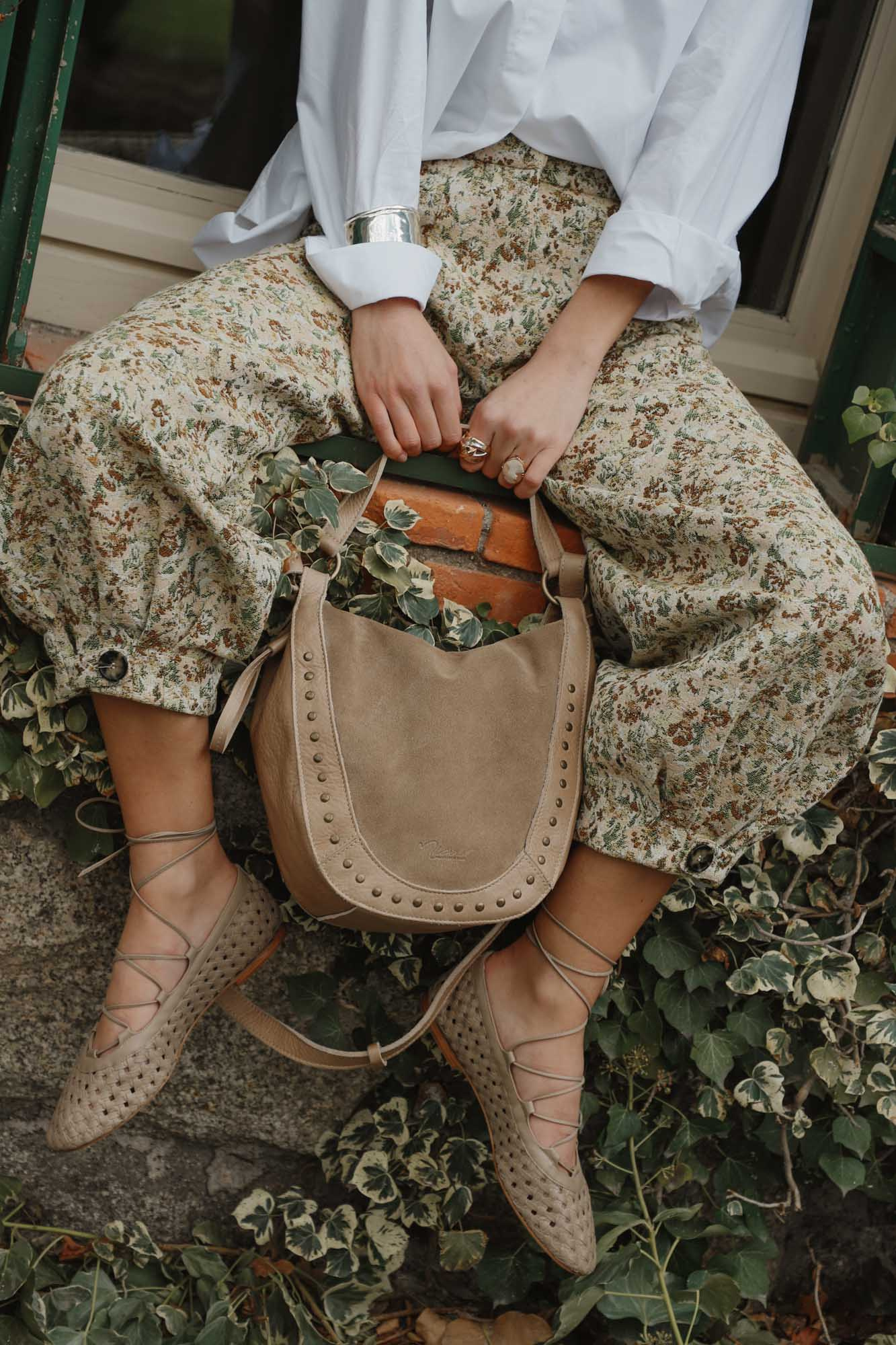 BAILARINA TRENZADA SIENNA TAUPE 1CM