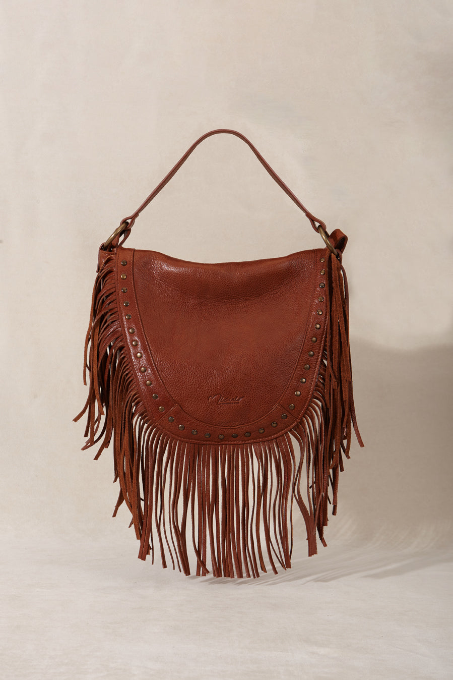 FRINGED HOBO BAG