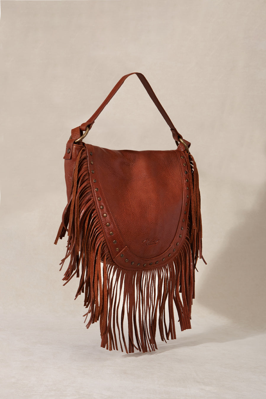 FRINGED HOBO BAG