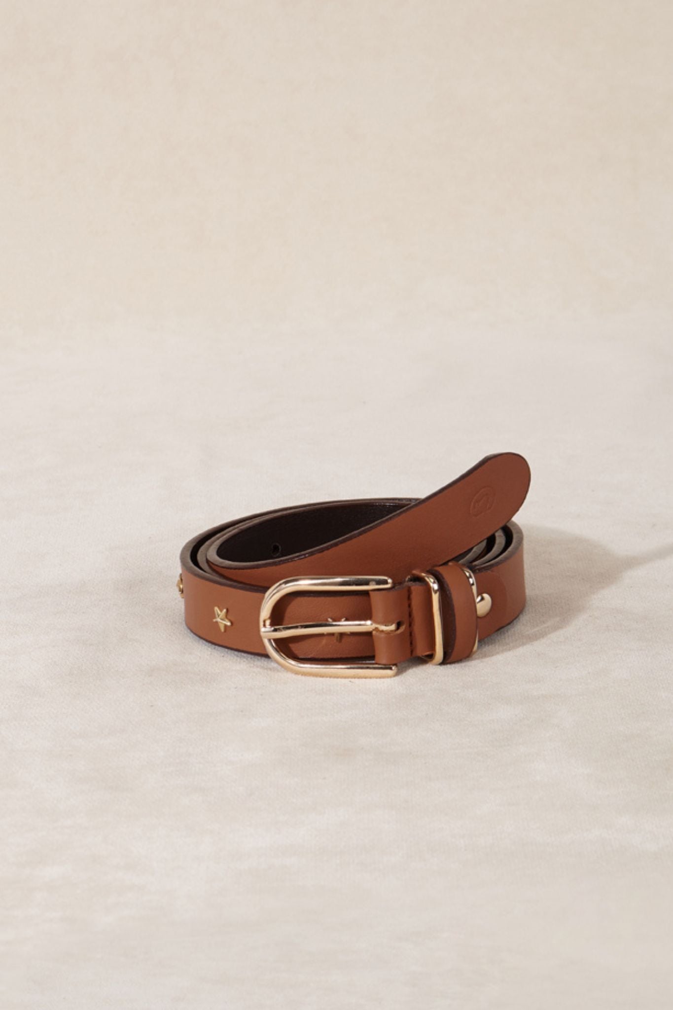 THIN STARS LEATHER BELT