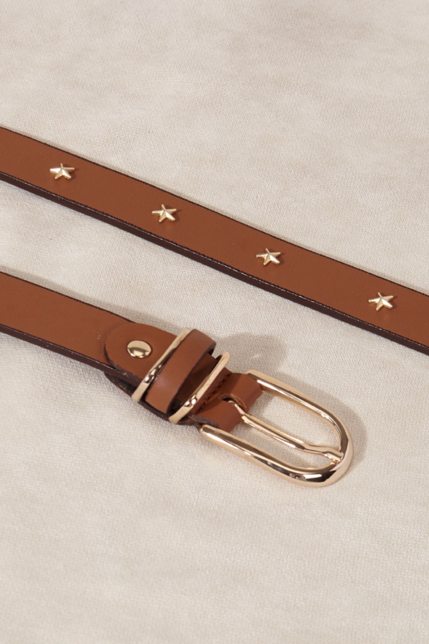 THIN STARS LEATHER BELT