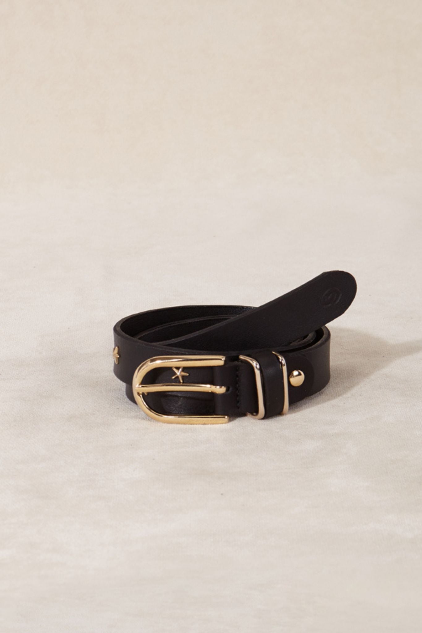 THIN BELT STARS BLACK