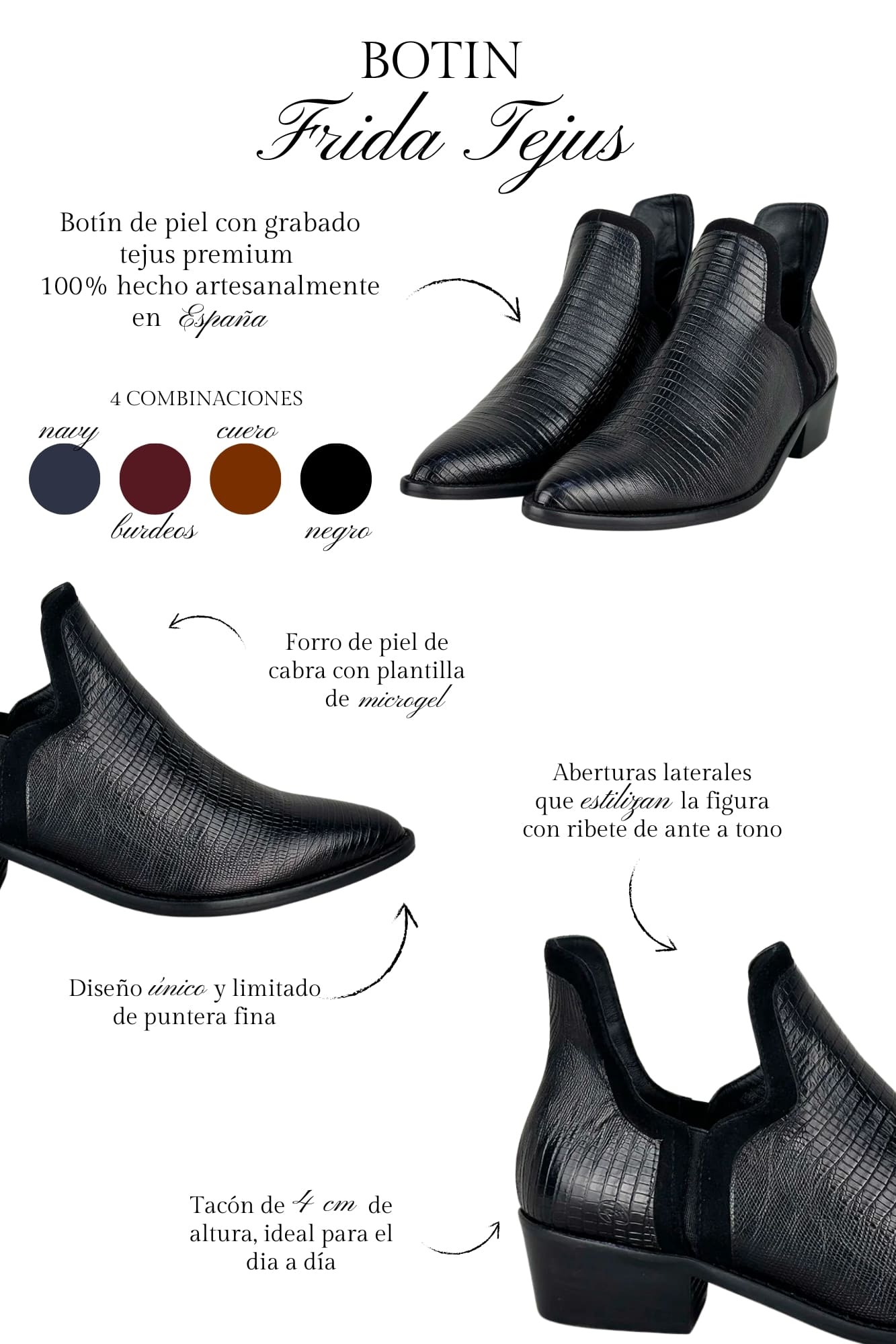 FRIDA TEJUS NEGRO 4CM