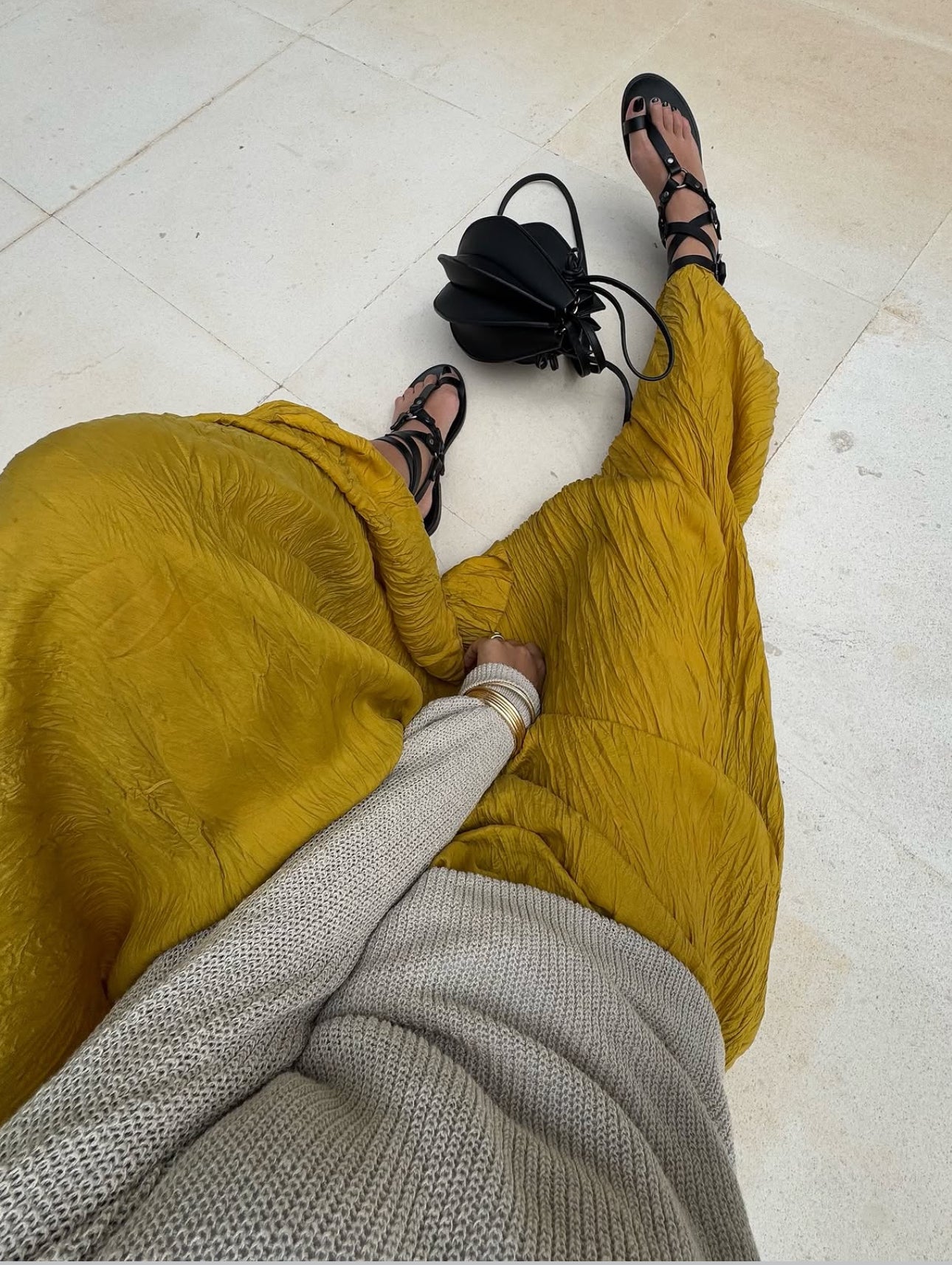BLACK SLAVE SANDAL