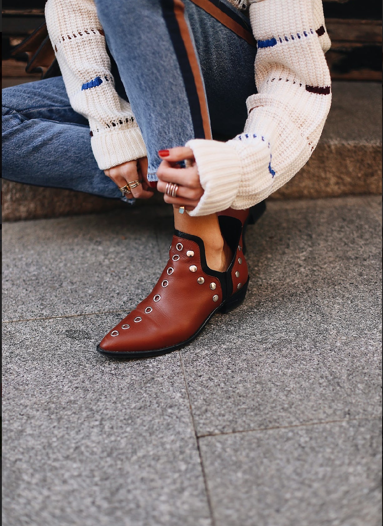 Punky Boots Zapatos Con Tachas Tachas Micuir Botines Tachuelas