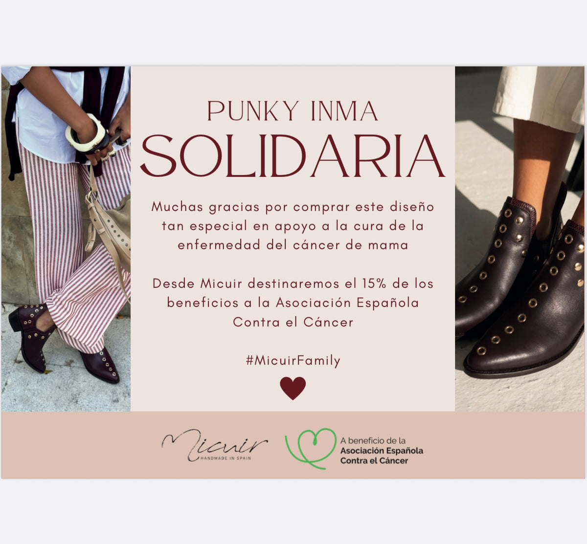 PUNKY BOOTS INMA SOLIDARIA AECC 4CM