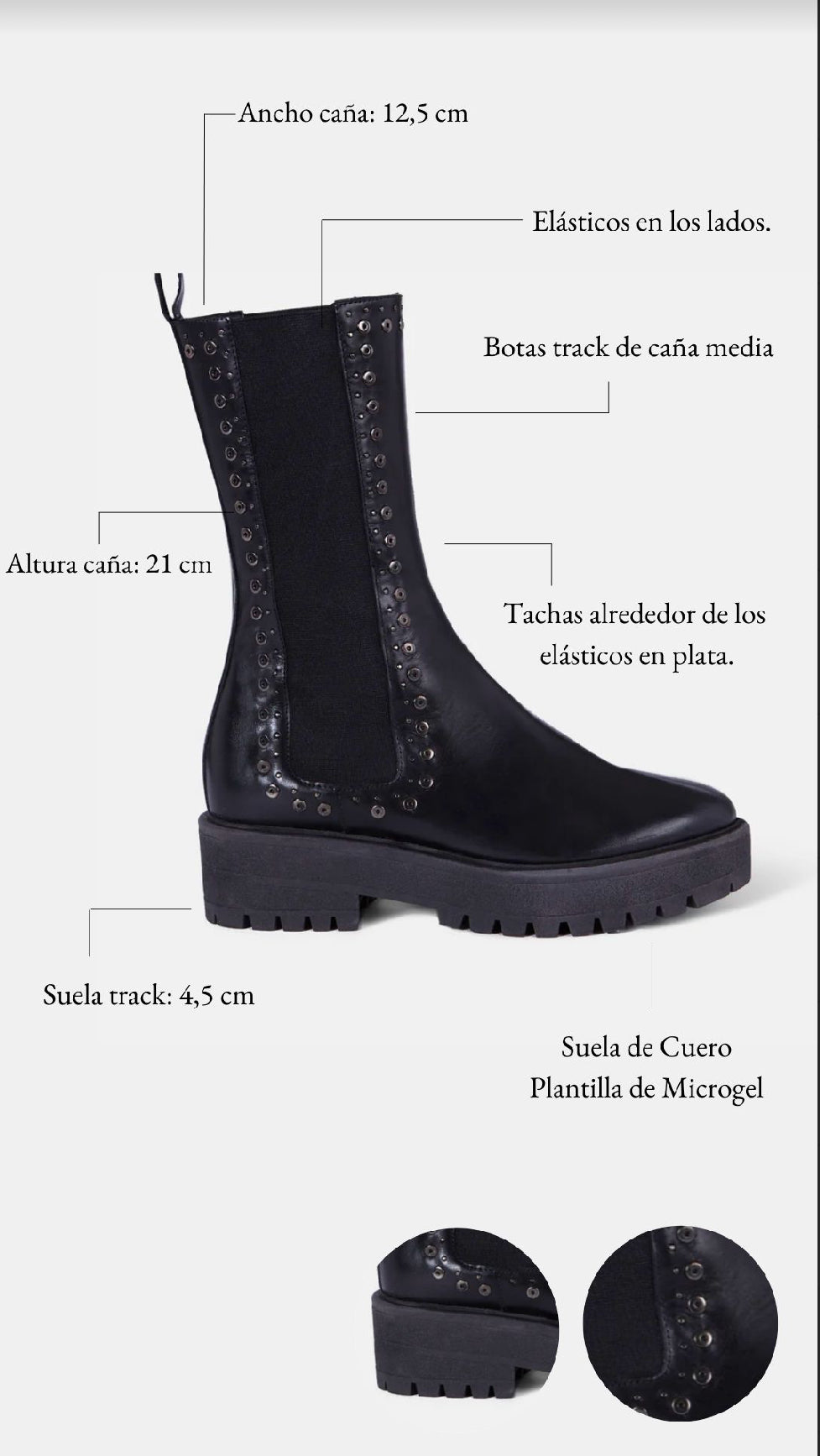 CHUNKY BOOTS BLACK 4,5CM