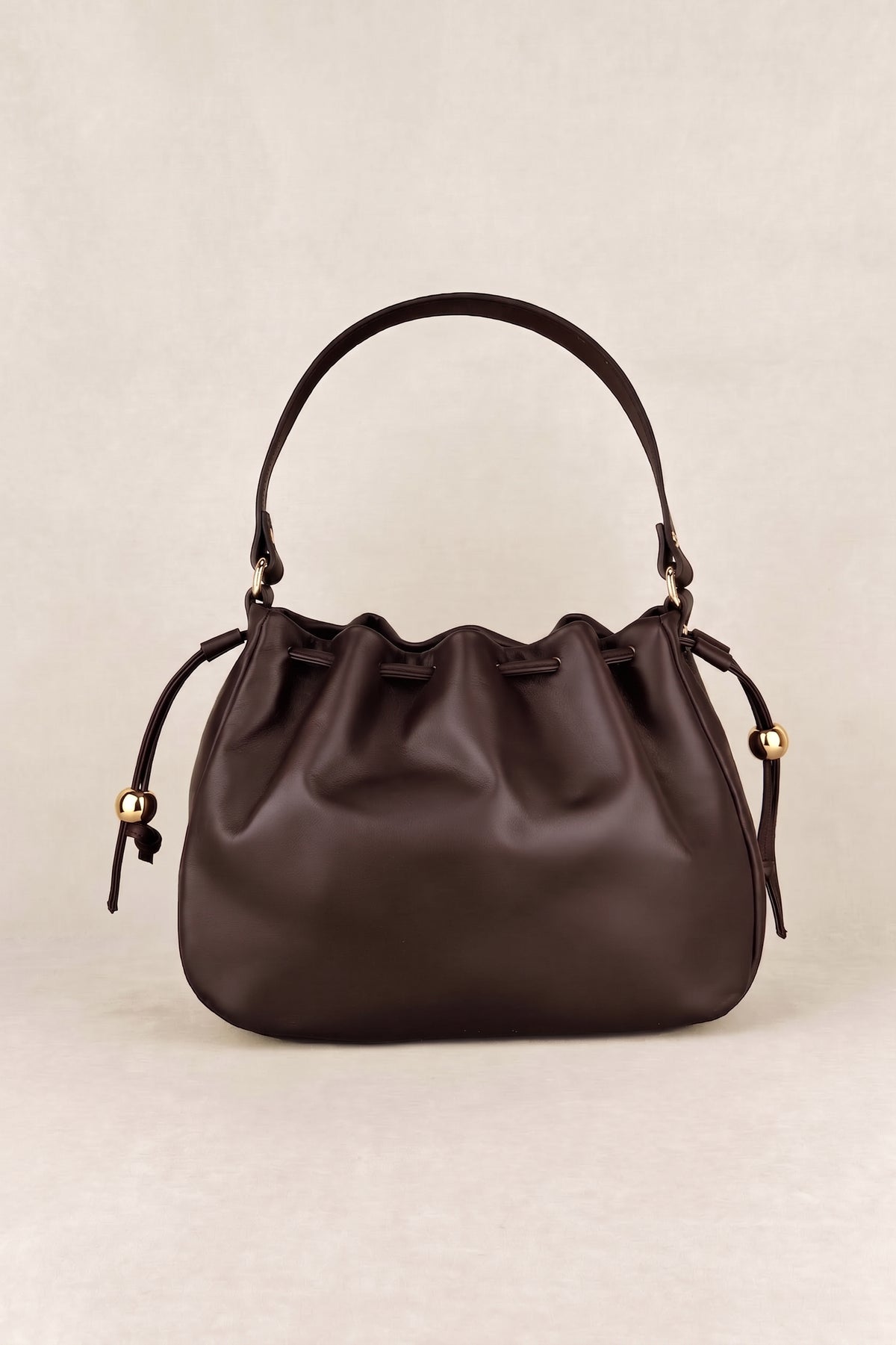 BOLSO BOMBONERA TACHAS CHOCOLATE