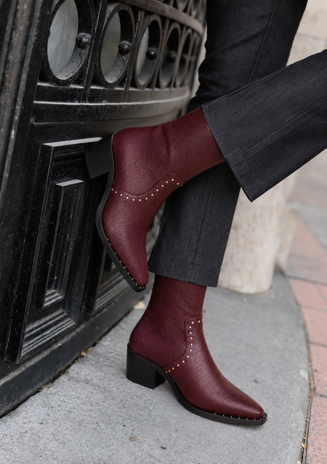 BOTIN VEGA TEJUS BURDEOS 5CM