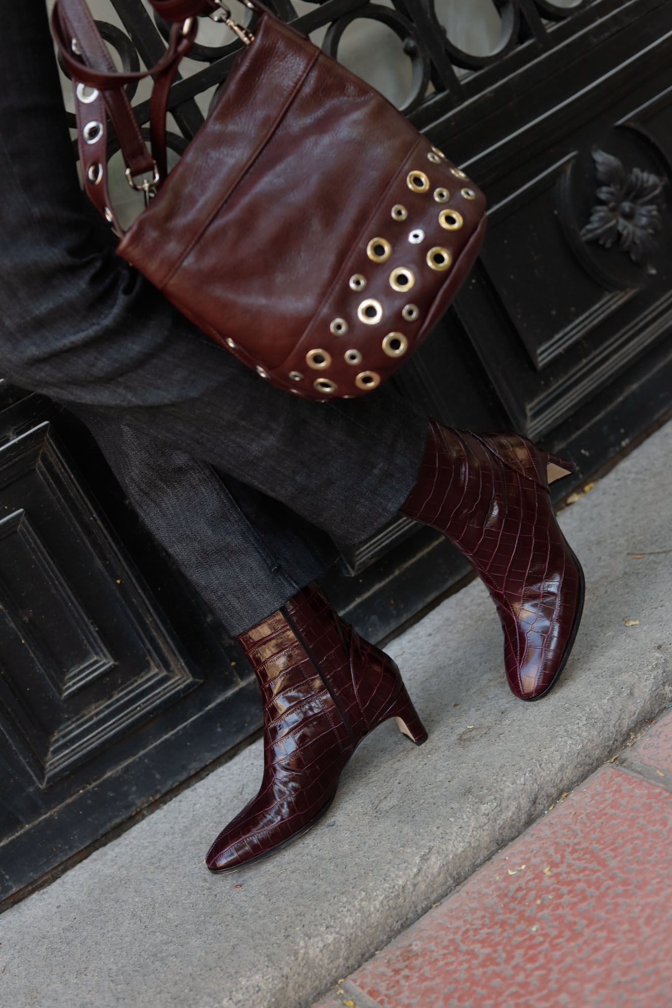 BOTIN COCO GAELLE BURDEOS 4.5CM