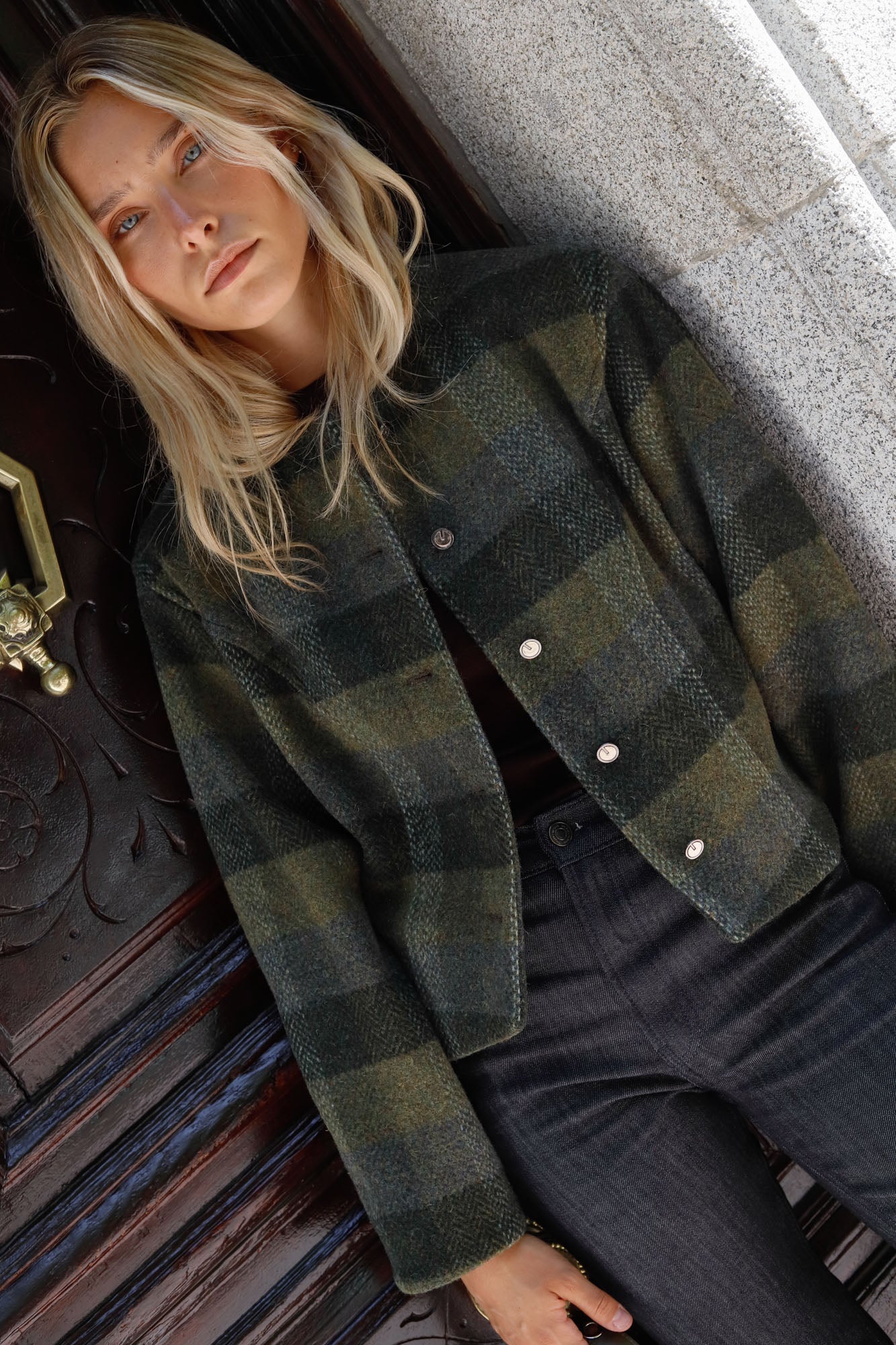AUSTRIAN GREEN CHECKERED WOOL JACKET