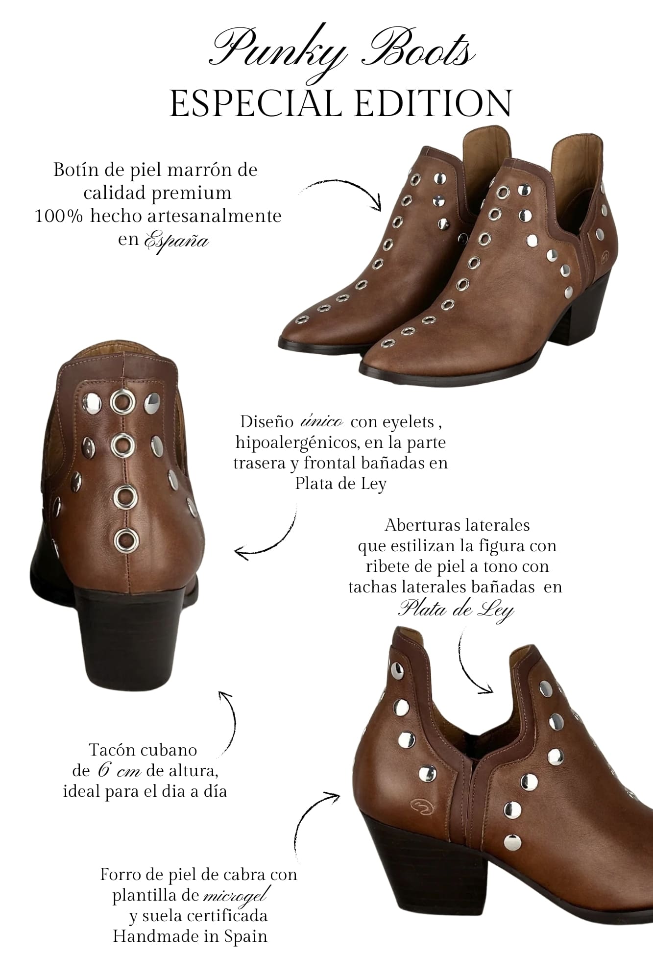 PUNKY BOOTS SPECIAL EDITION BROWN 6CM