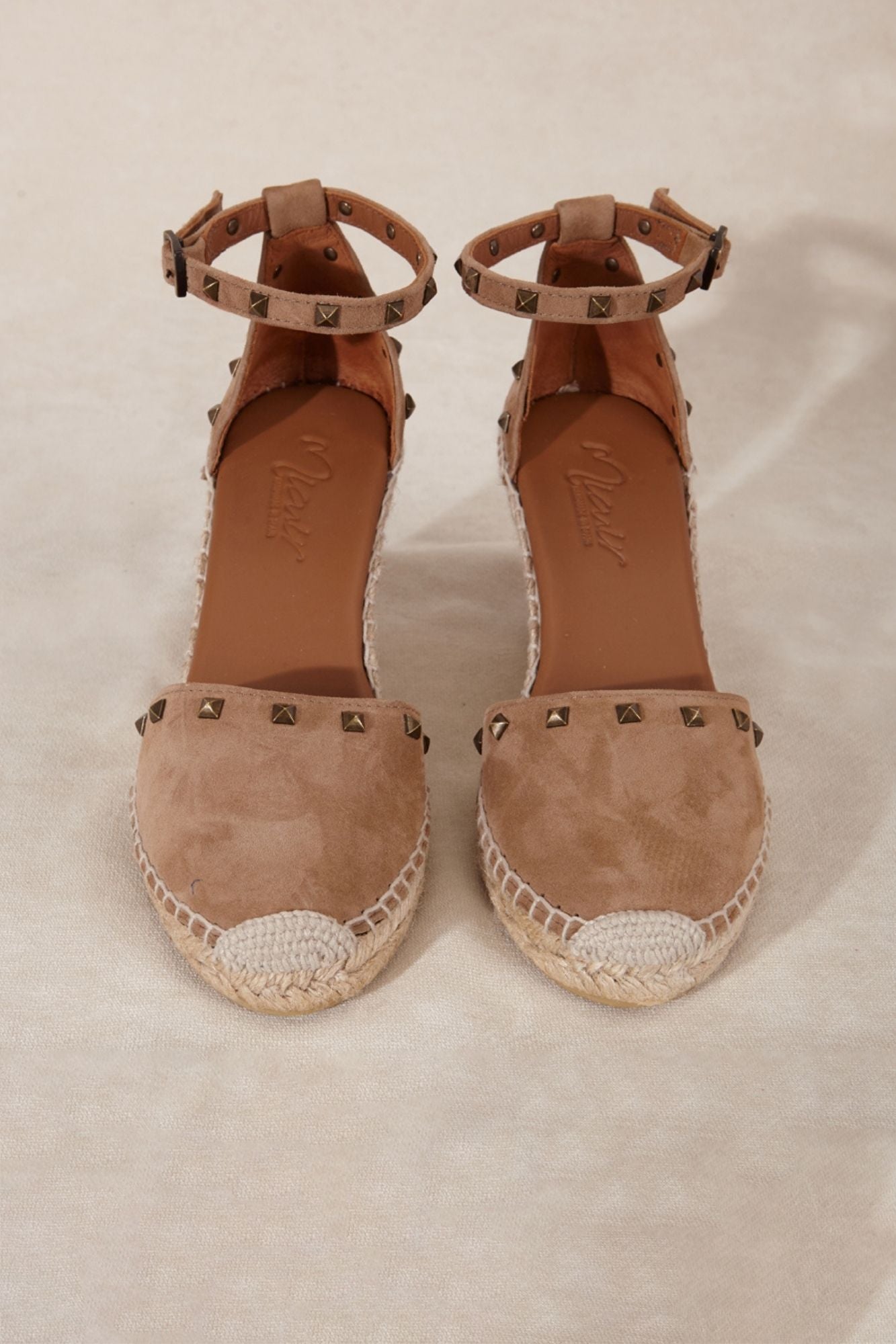 Sandalia Alpargatas Marrones Cuña Alpargatas Esparto Cuñas