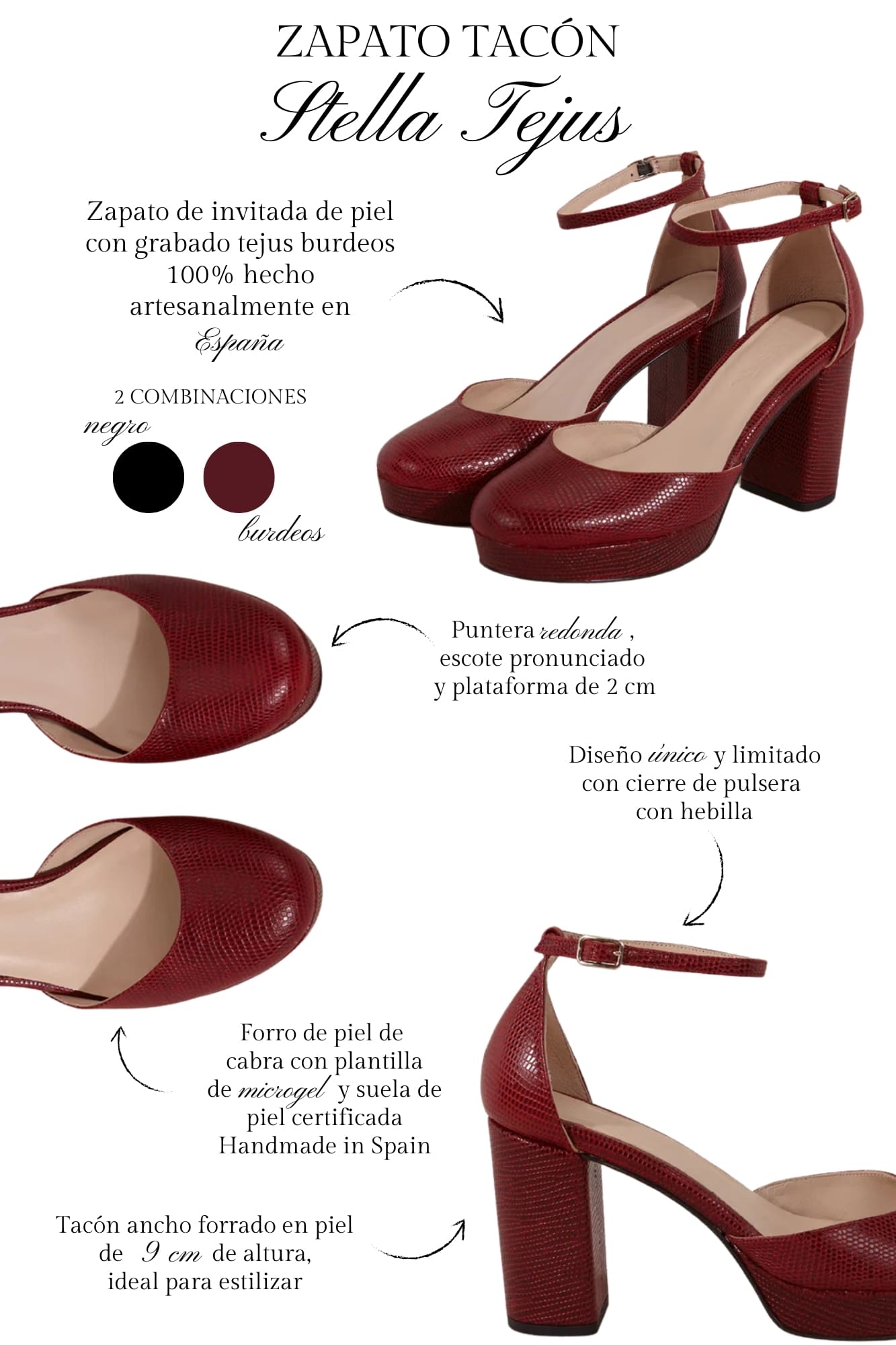 STELLA TEJUS BURGUNDY 9CM