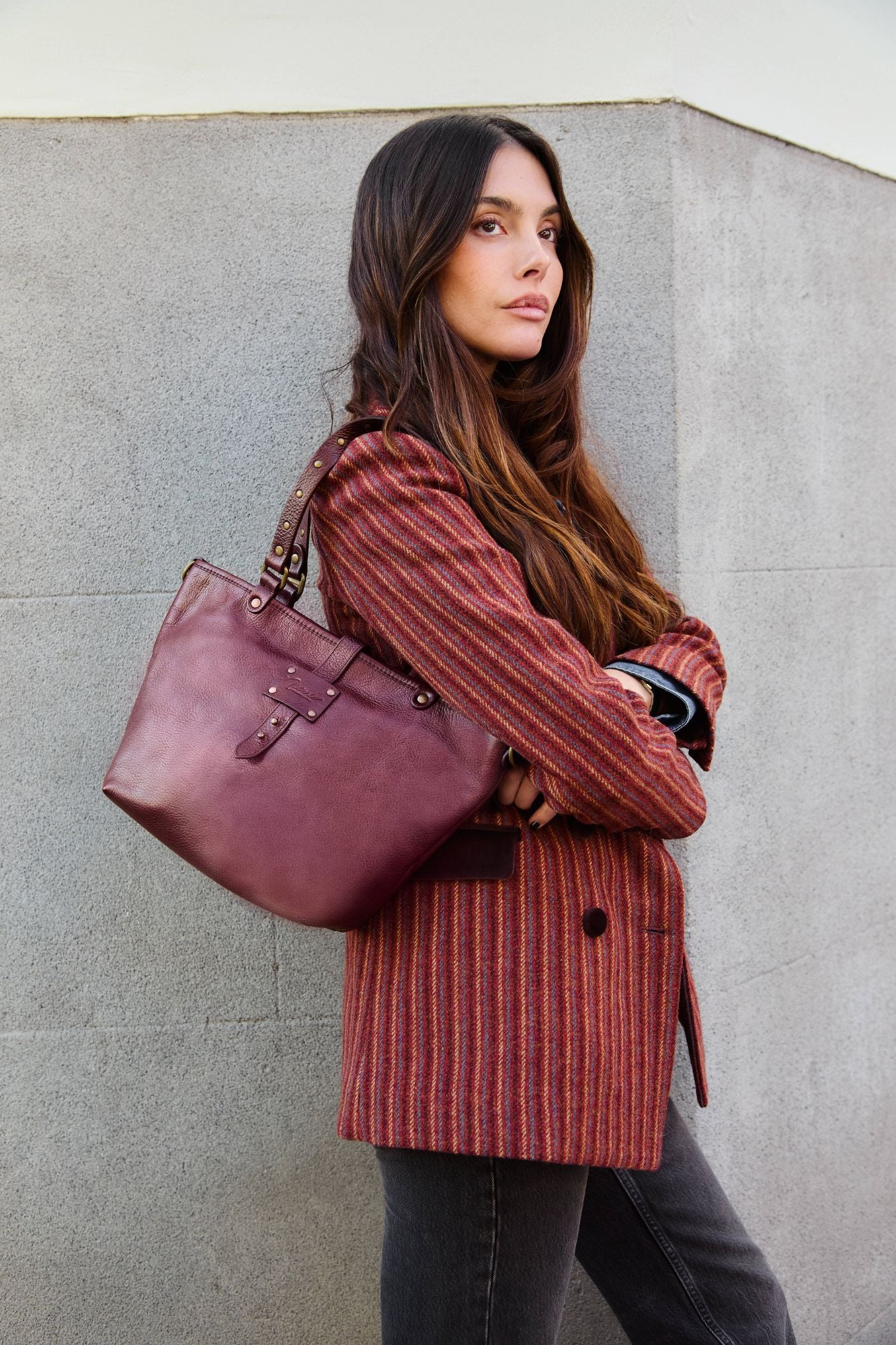 AMERICAN WOOL STRIPED TERRACOTTA