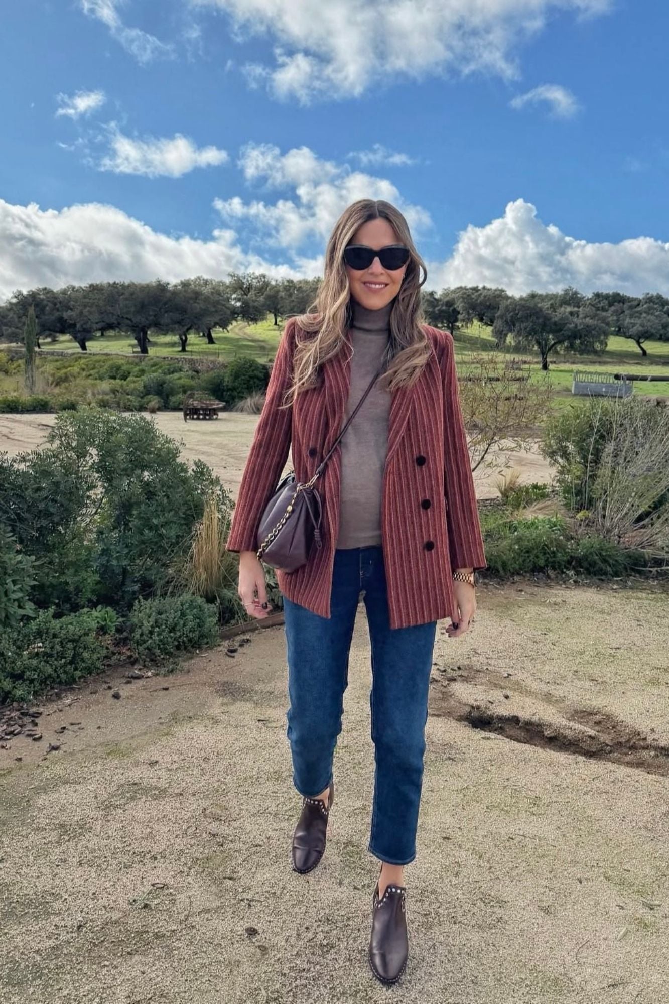 AMERICAN WOOL STRIPED TERRACOTTA