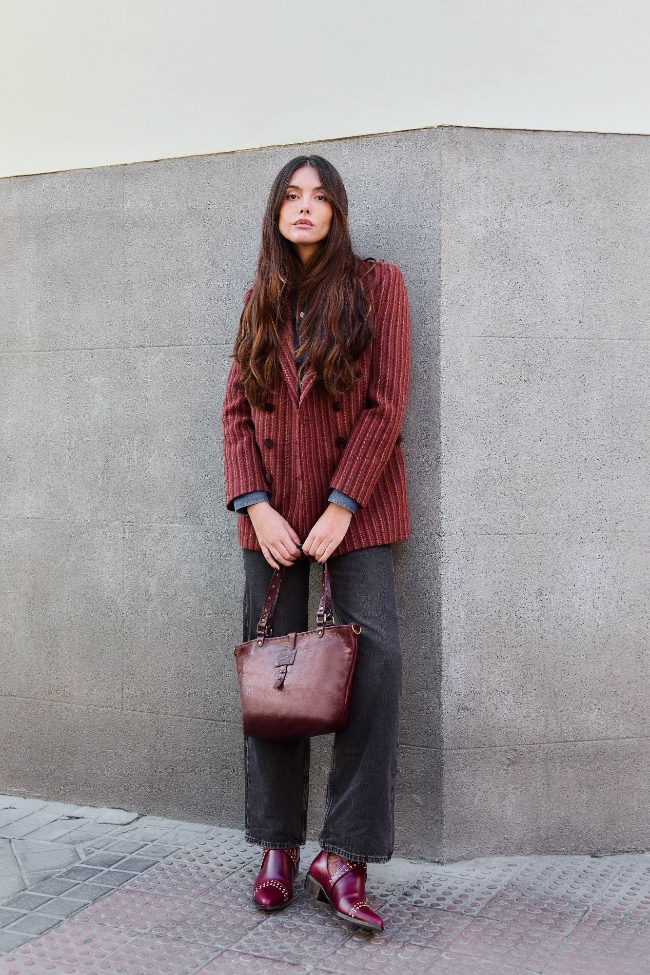 AMERICAN WOOL STRIPED TERRACOTTA