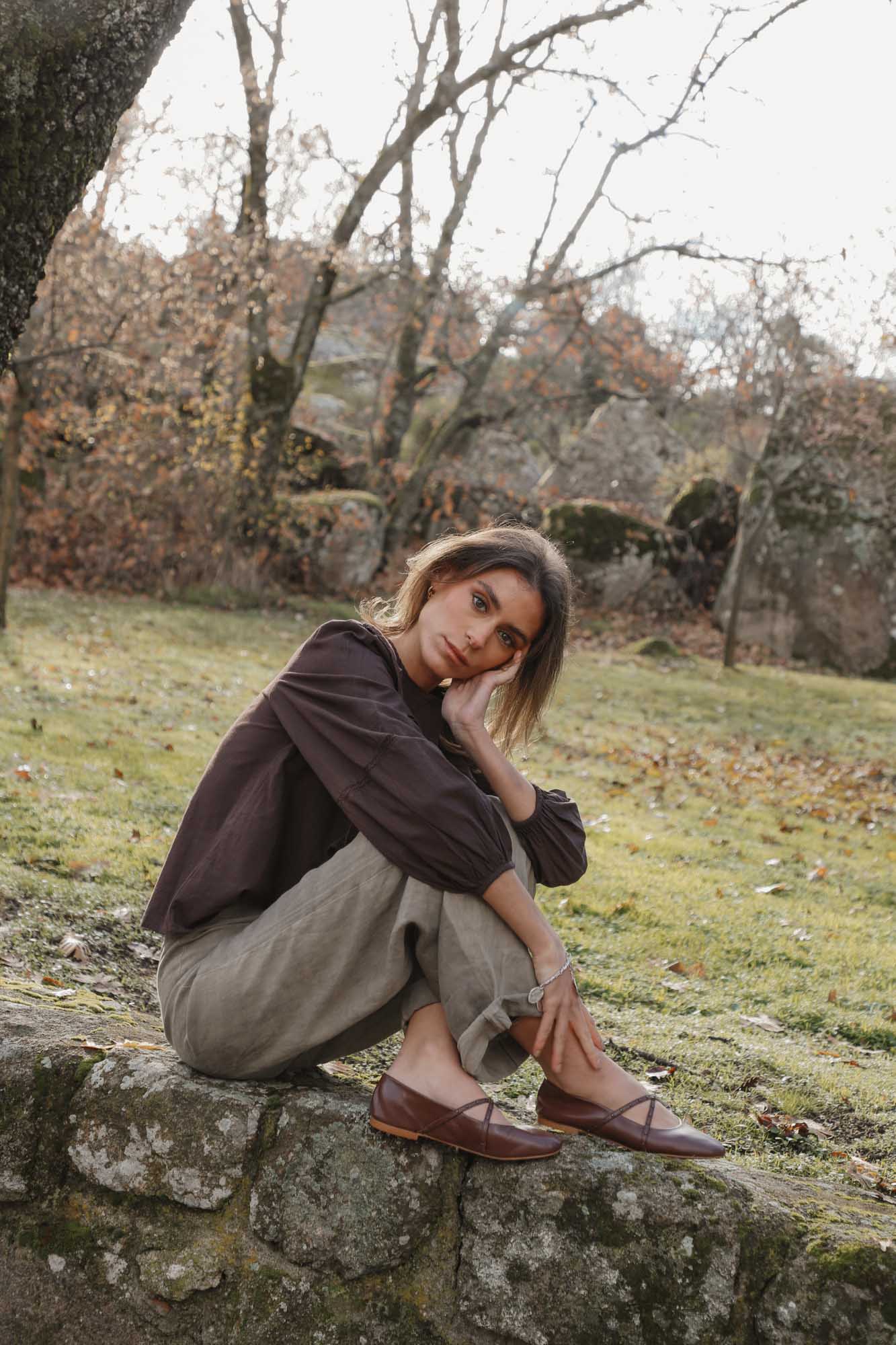 BAILARINA CRUZADA CHOCOLATE 1CM