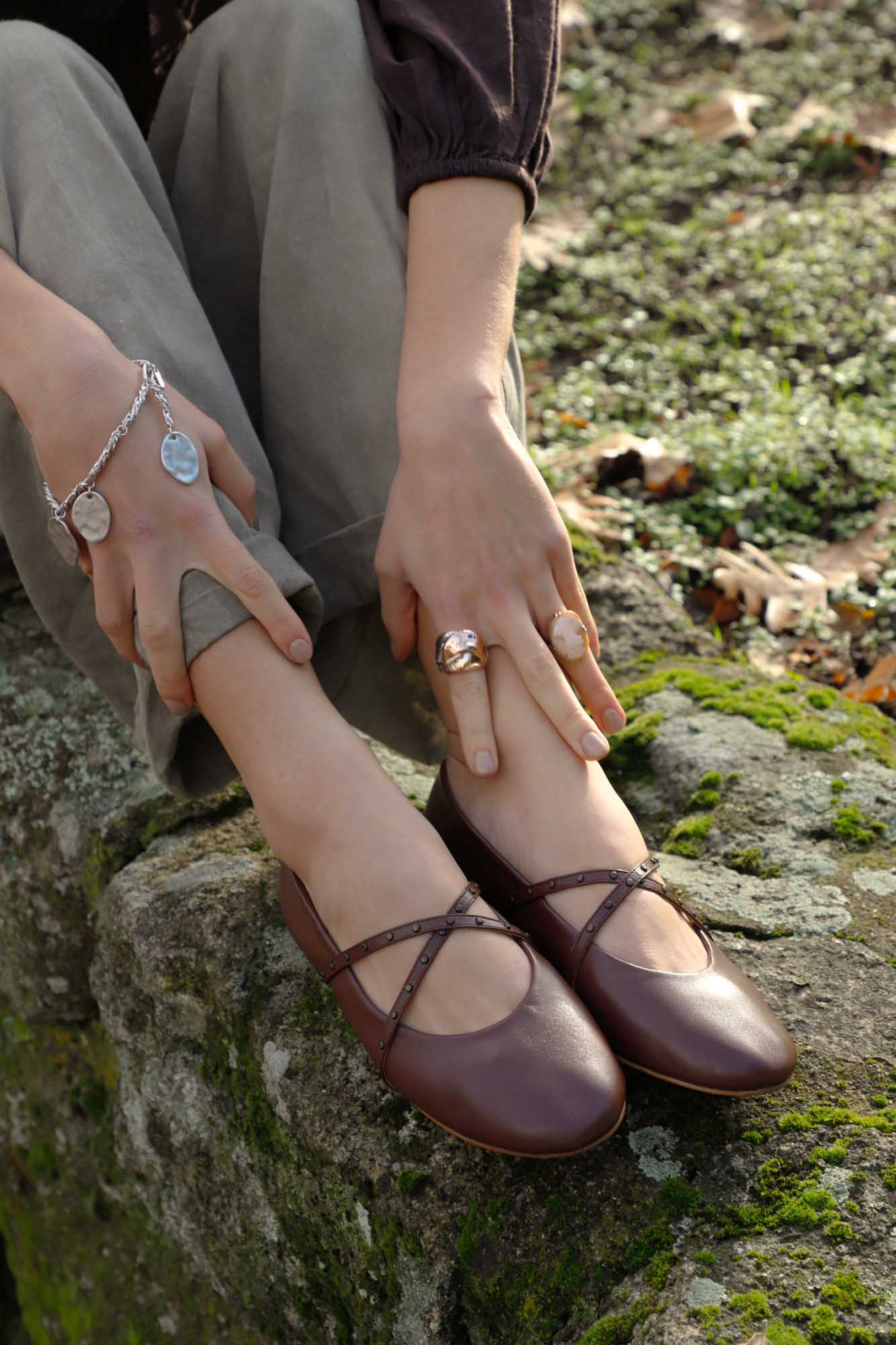 BAILARINA CRUZADA CHOCOLATE 1CM