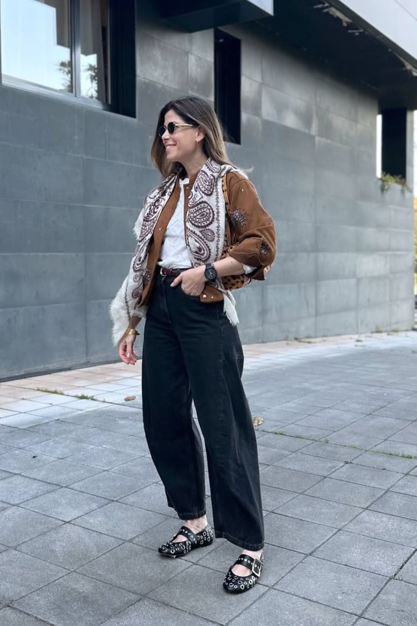 BAILARINA ROCK NEGRO TACHAS 1CM