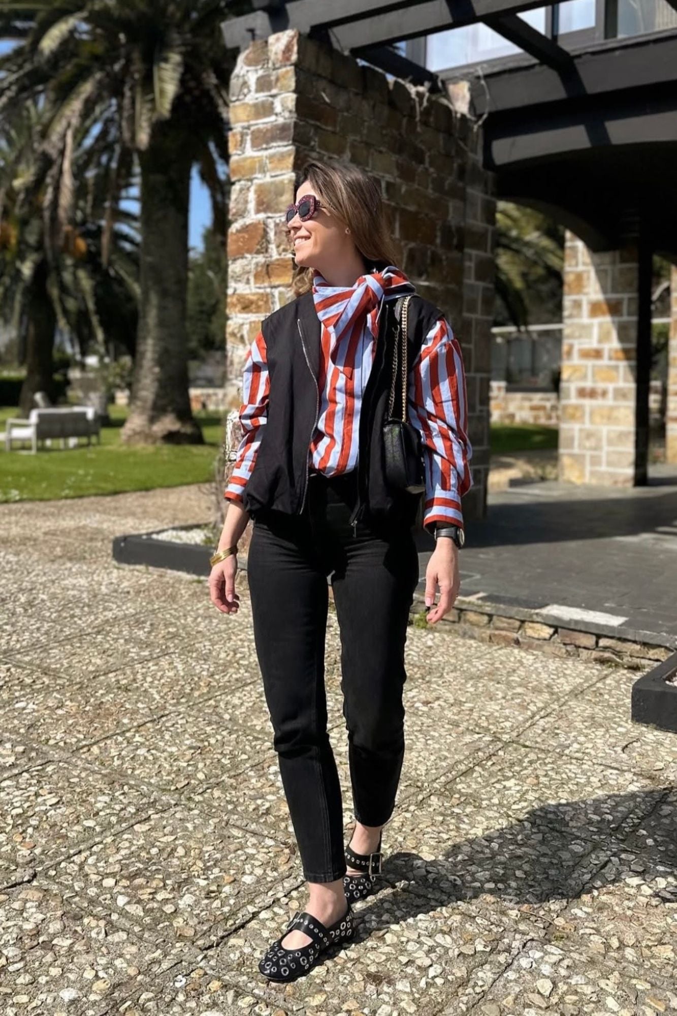 BAILARINA ROCK NEGRO TACHAS 1CM