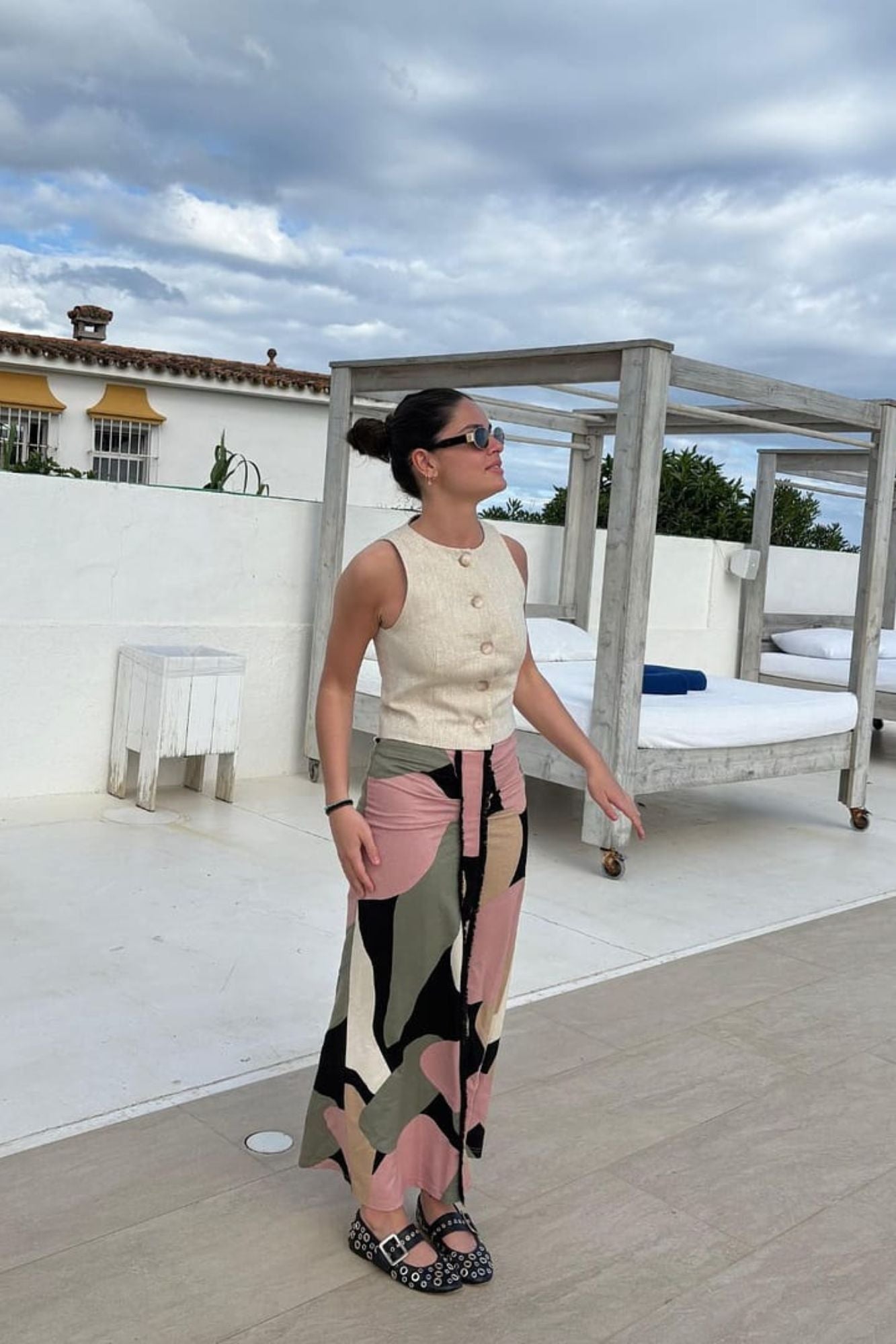 BAILARINA ROCK NEGRO TACHAS 1CM